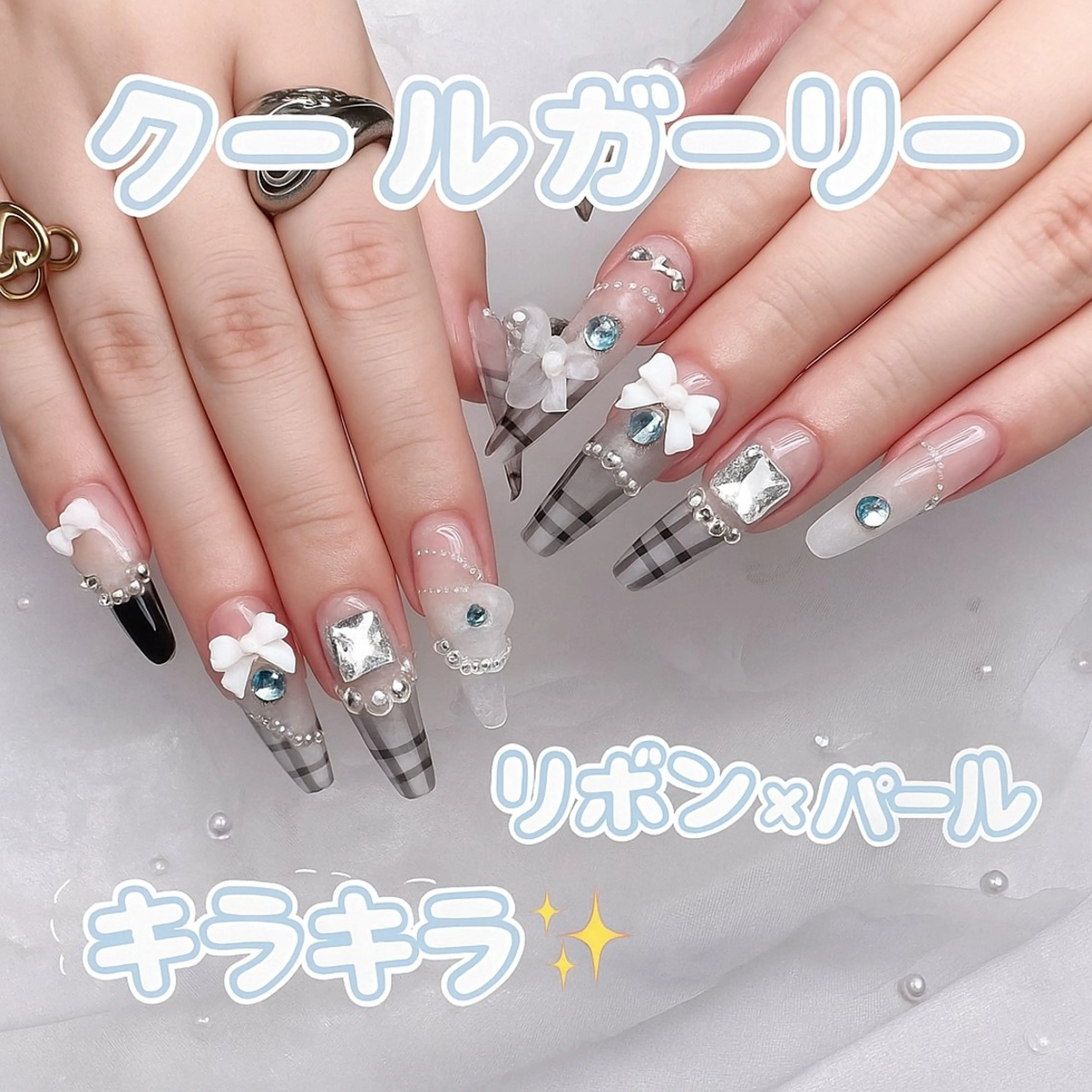 ネイル フットネイル フレンチネイル ジェルネイル ガラスフレンチ 韓国ネイル ハンドネイル ハンドケア The  Nail 新大久保店のその他イメージ