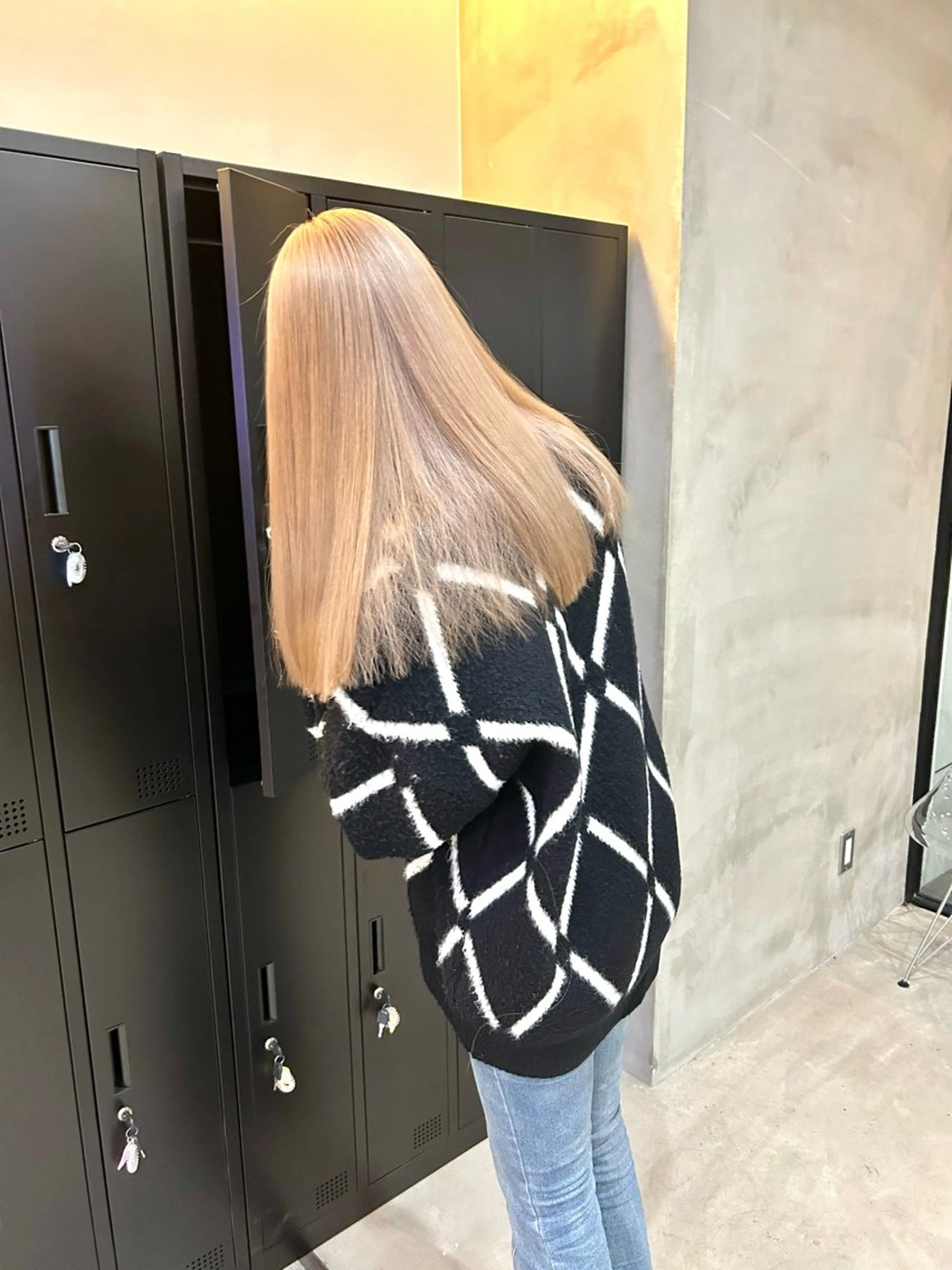 セミロング カラー ヘアカラー トリートメント mood tatemachiのヘアスタイル