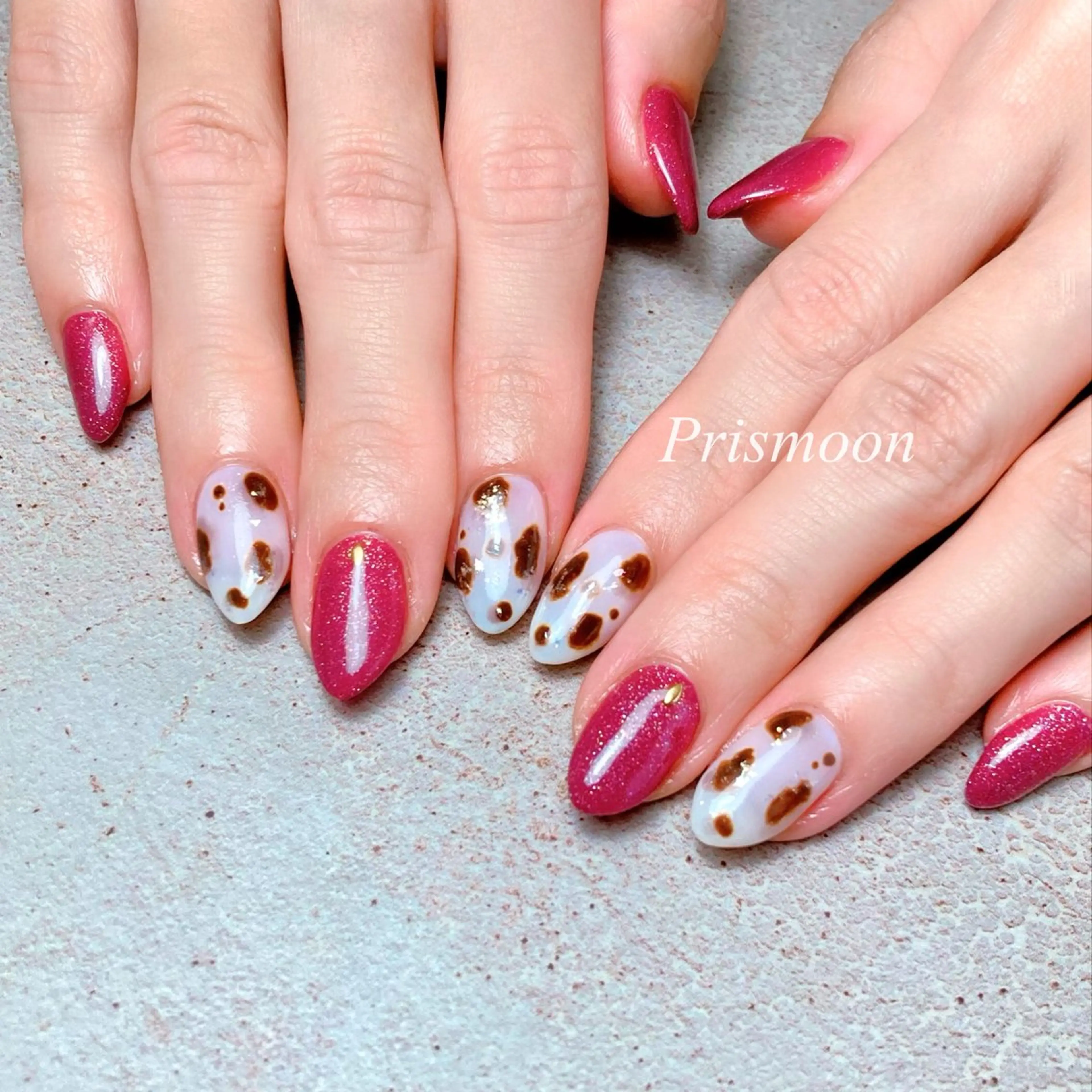 ネイル べっ甲ネイル ハンドネイル Prismoon  Nail所属・Prismoon Nailのネイルデザイン