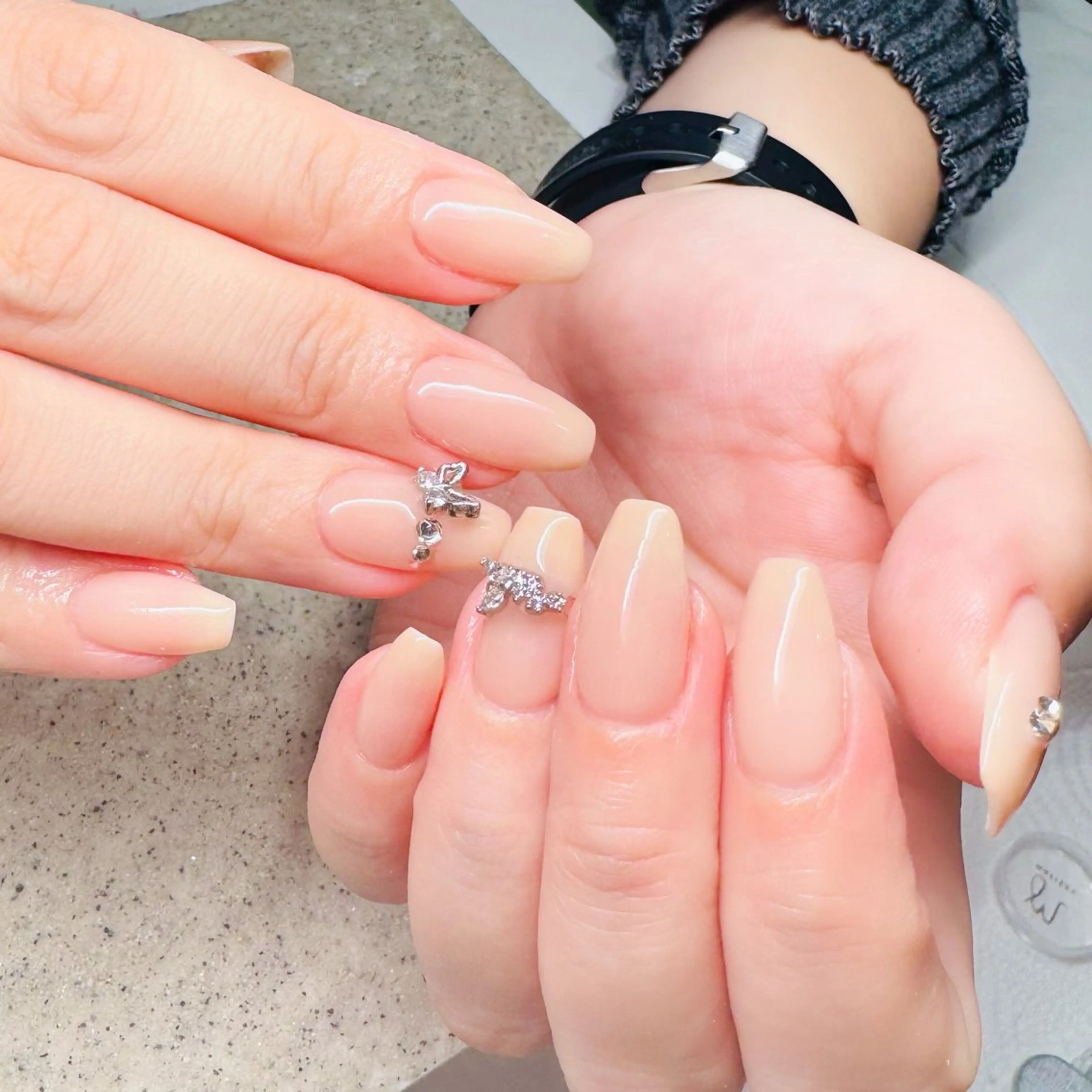 ネイル アートネイル オーロラネイル ブルー チークネイル フットネイル ハンドネイル Nails 168 ネイルズイロハのネイルデザイン