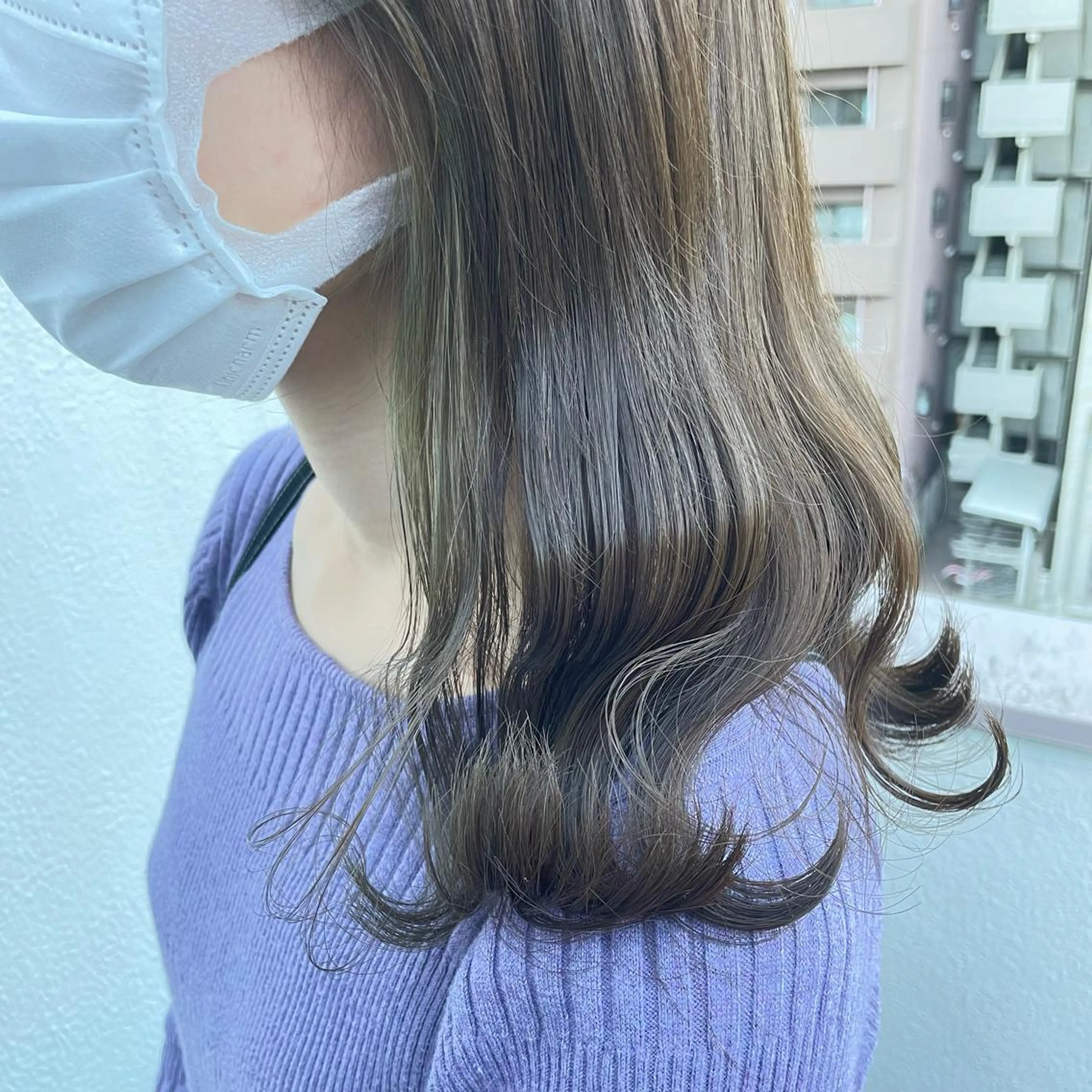 ロング カラー ヘアカラー トリートメント ヘアセット I'S.横浜所属・赤み消しカラー 🍀JUNKIのヘアスタイル