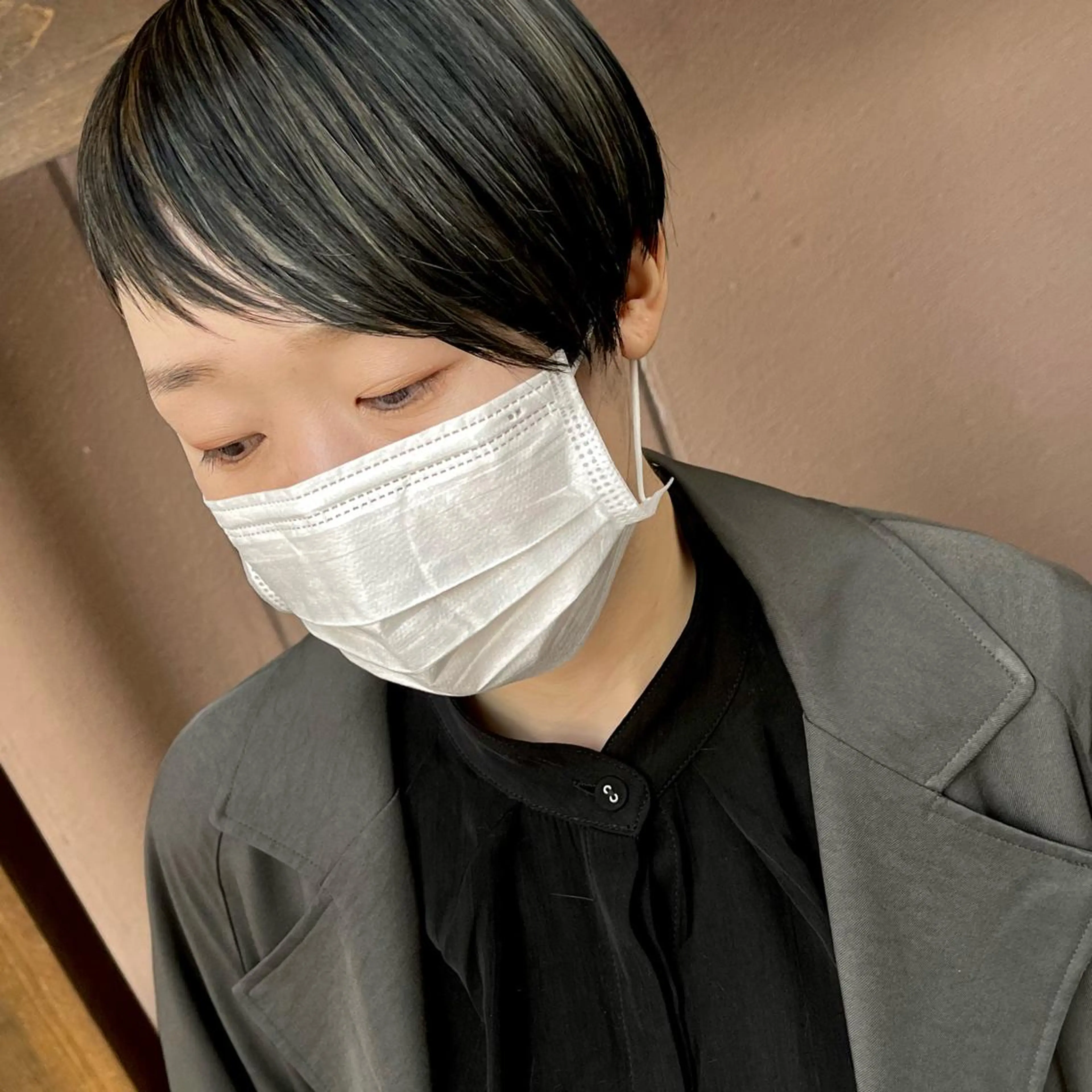 ショート カラー ハイライトカラー ハイライト カット ヘアカラー ママ美容師 *ヒマワリのヘアスタイル