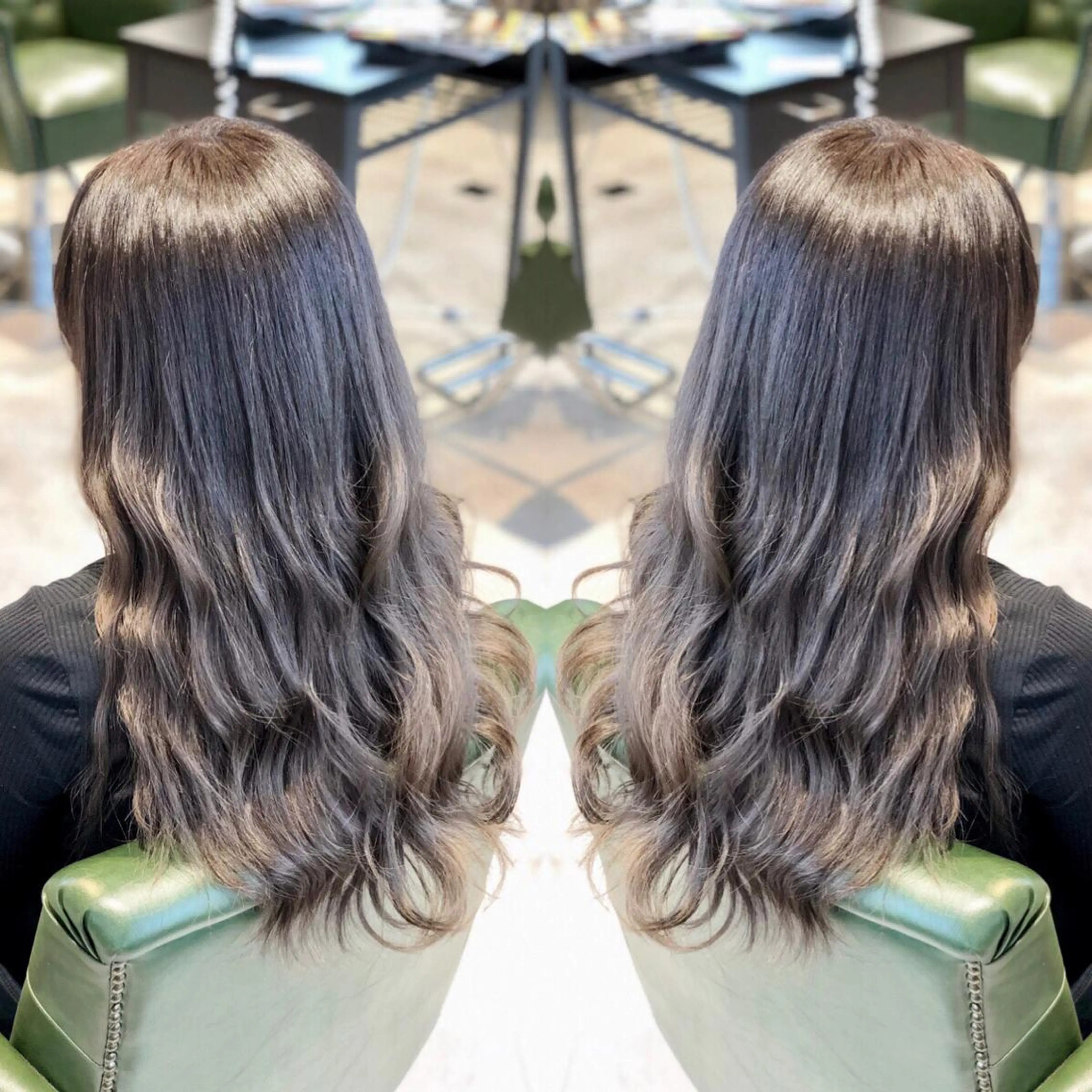 ロング カラー パーマ ヘアアレンジ tocca所属・毎月通える価格♪ 杉本真基のヘアスタイル