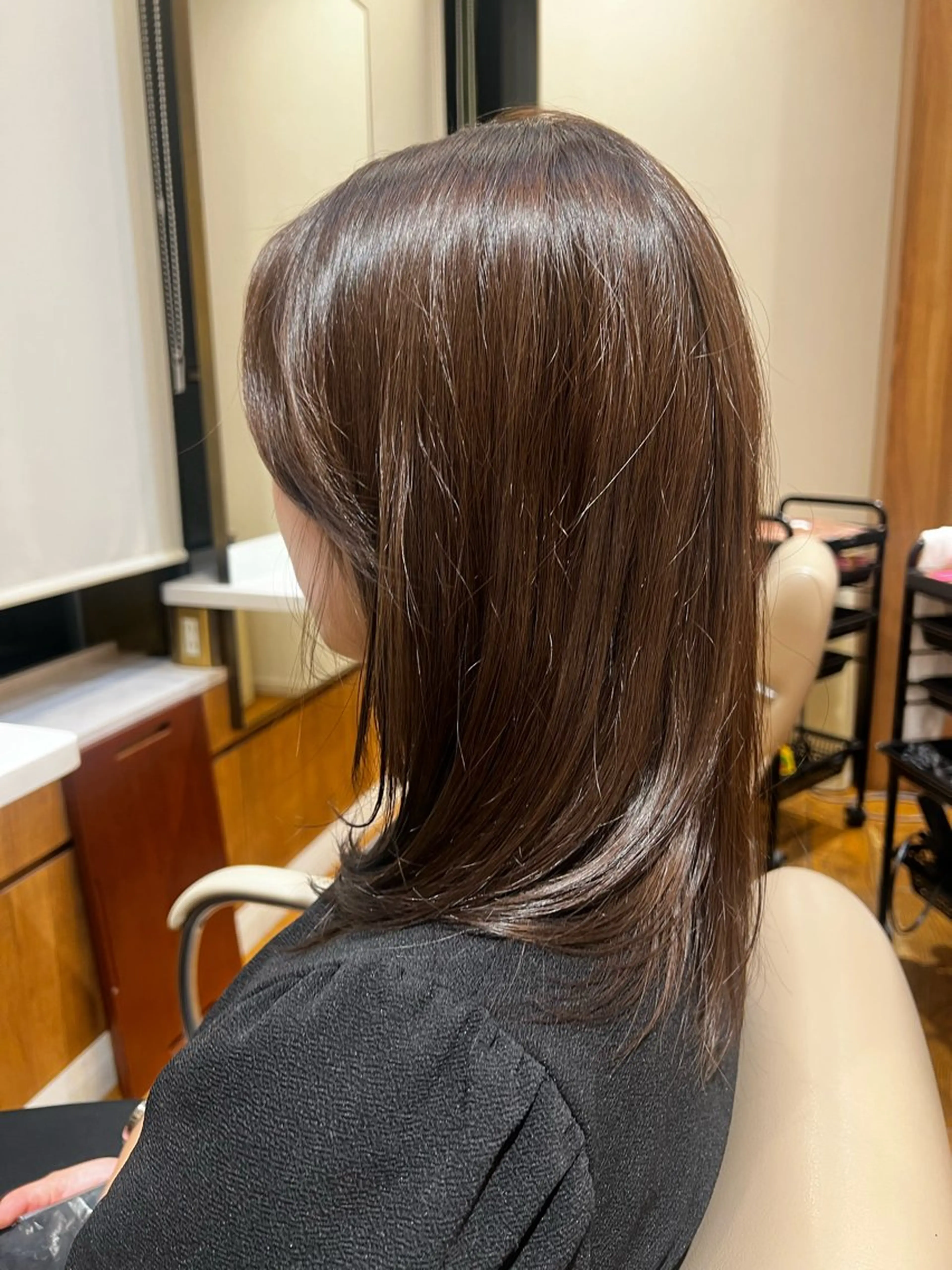 ミディアム カラー ヘアカラー トーンアップ🦢 ユメのヘアスタイル