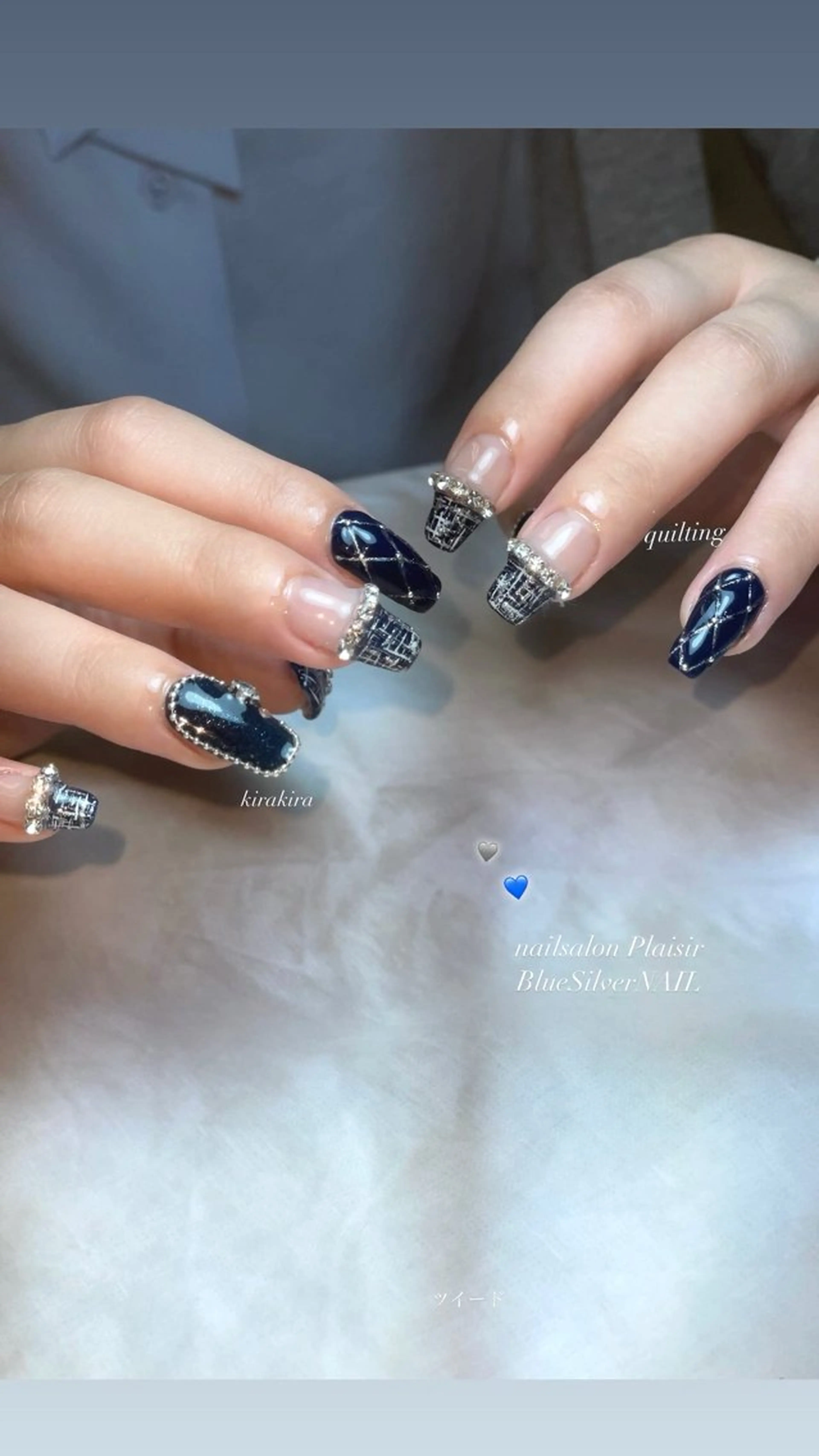 ネイル アートネイル ジェルネイル ハート キラキラネイル ニュアンスネイル ☃️Nobody_ Renのネイルデザイン