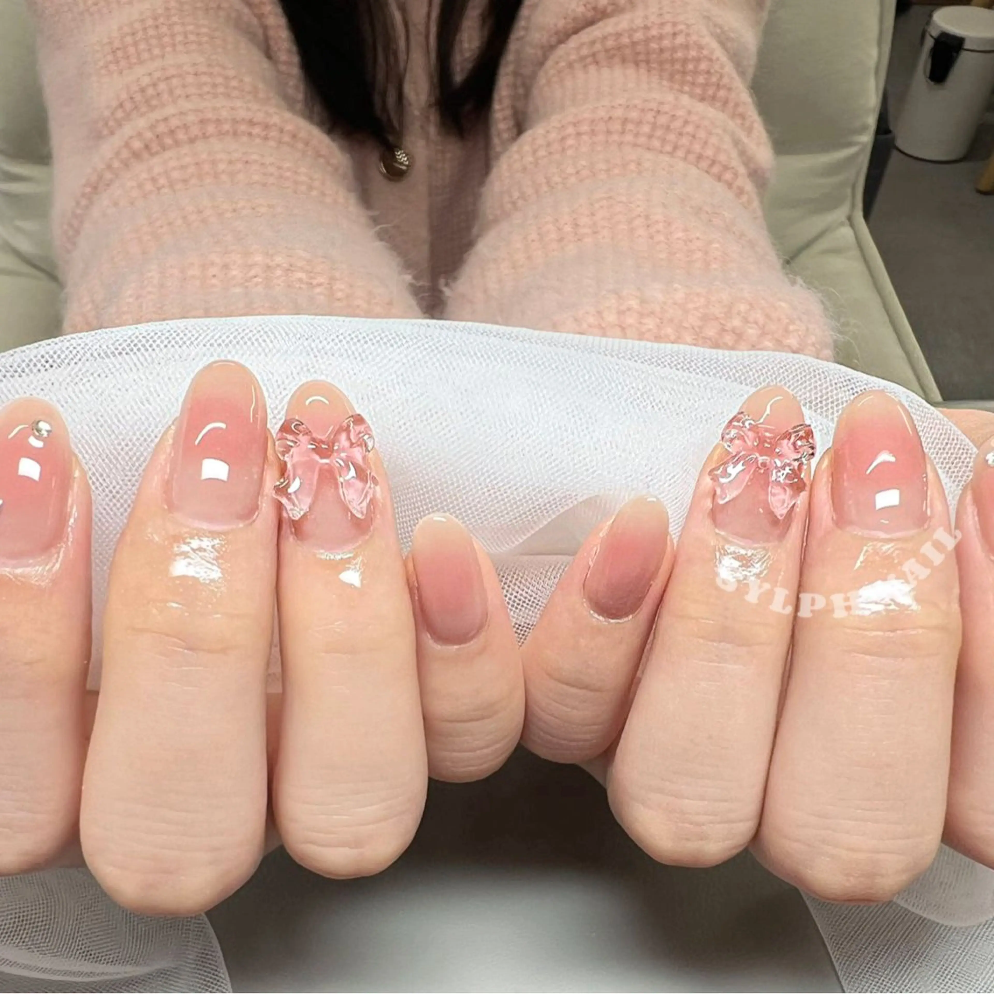 ネイル リボン ハンドネイル Trend Nail シルフのネイルデザイン