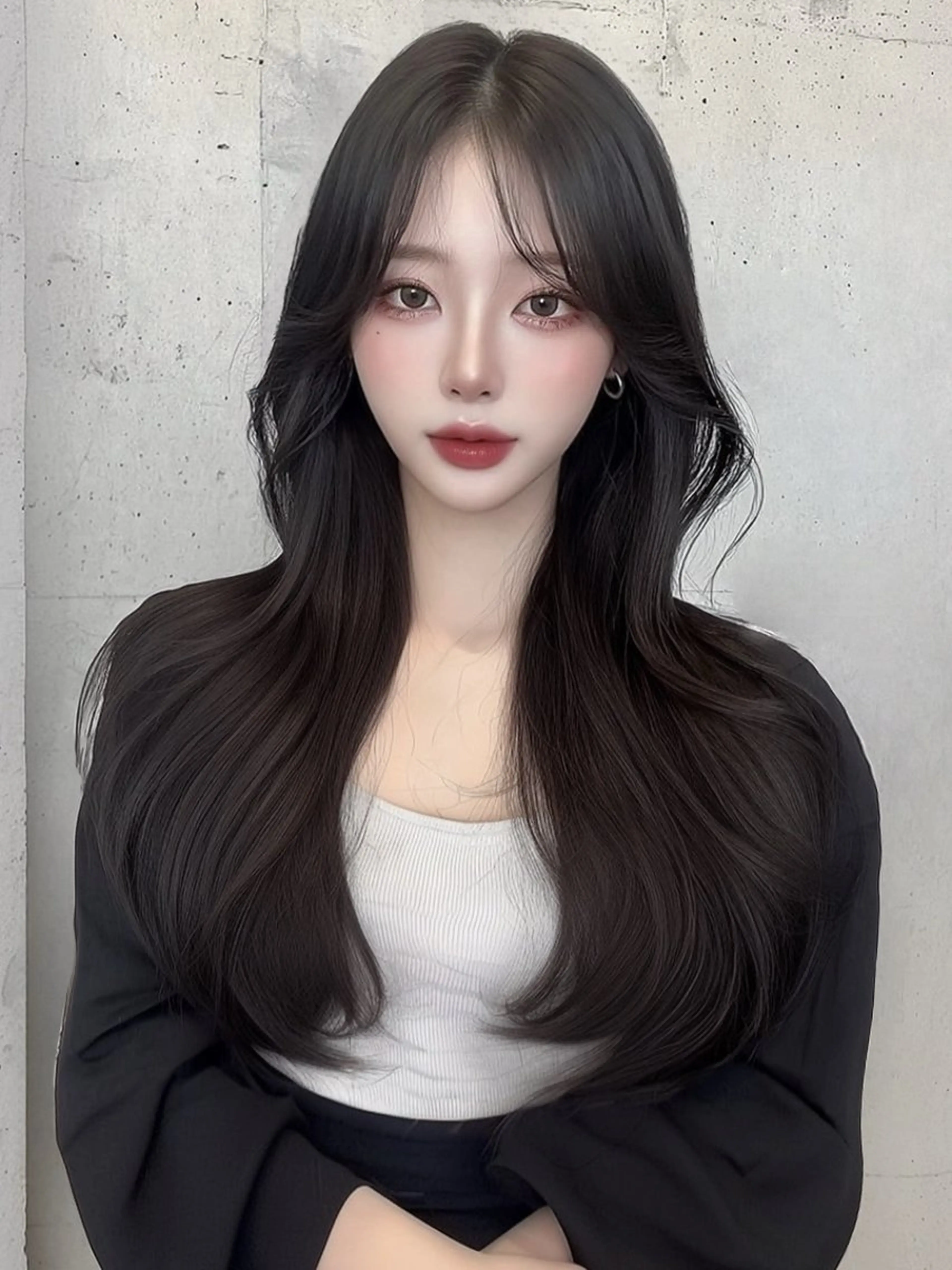 ロング カラー 似合わせカット カット ヘアカラー トリートメント 渋谷韓国ヘア🇰🇷 SAYAKA🩶ᩚのヘアスタイル