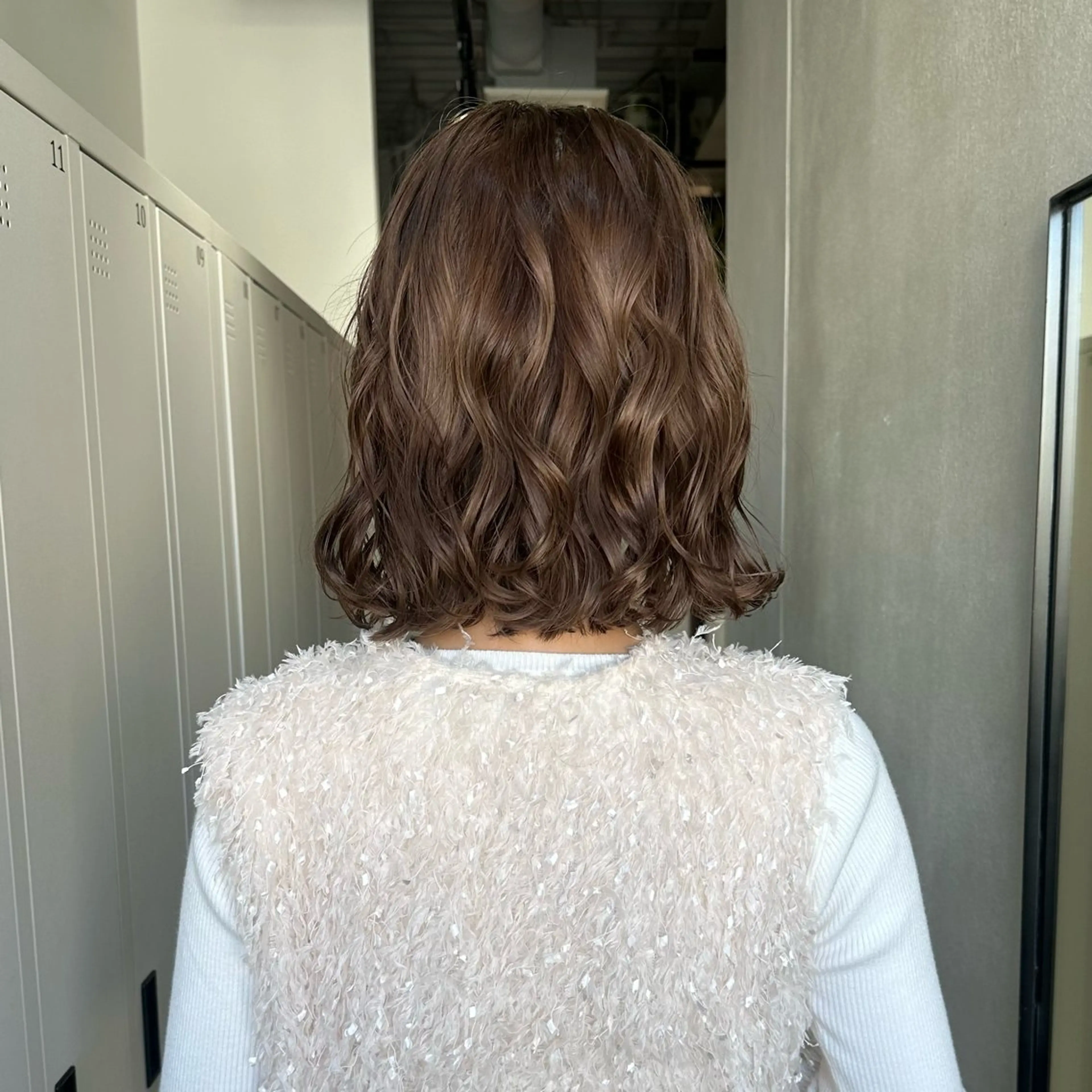 ミディアム カラー ベージュカラー 透明感カラー トリートメント もも ／メンズ〜レディースのヘアスタイル