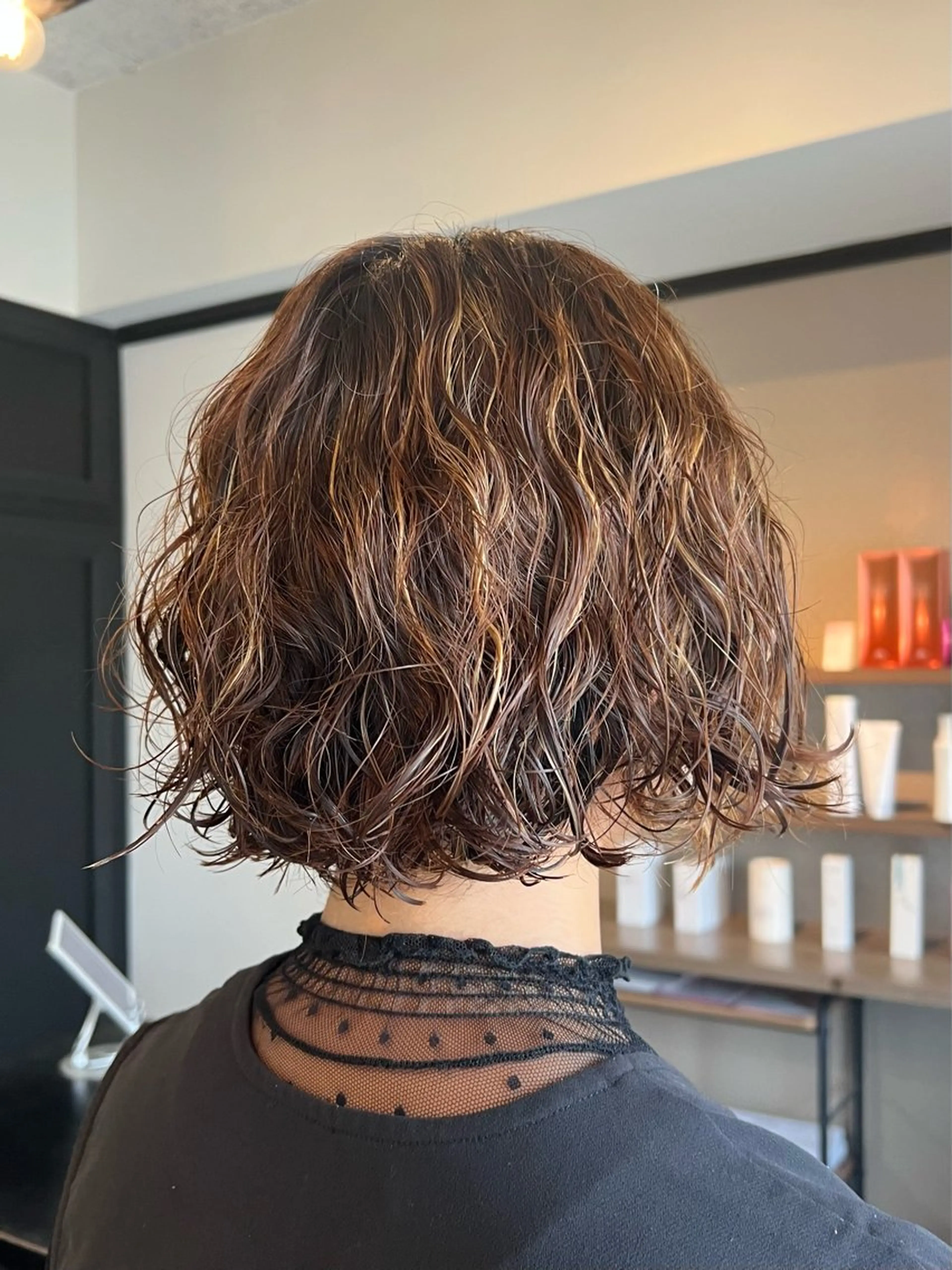 カラー パーマ ハイライトカラー VISEO ／ Suzuのヘアスタイル