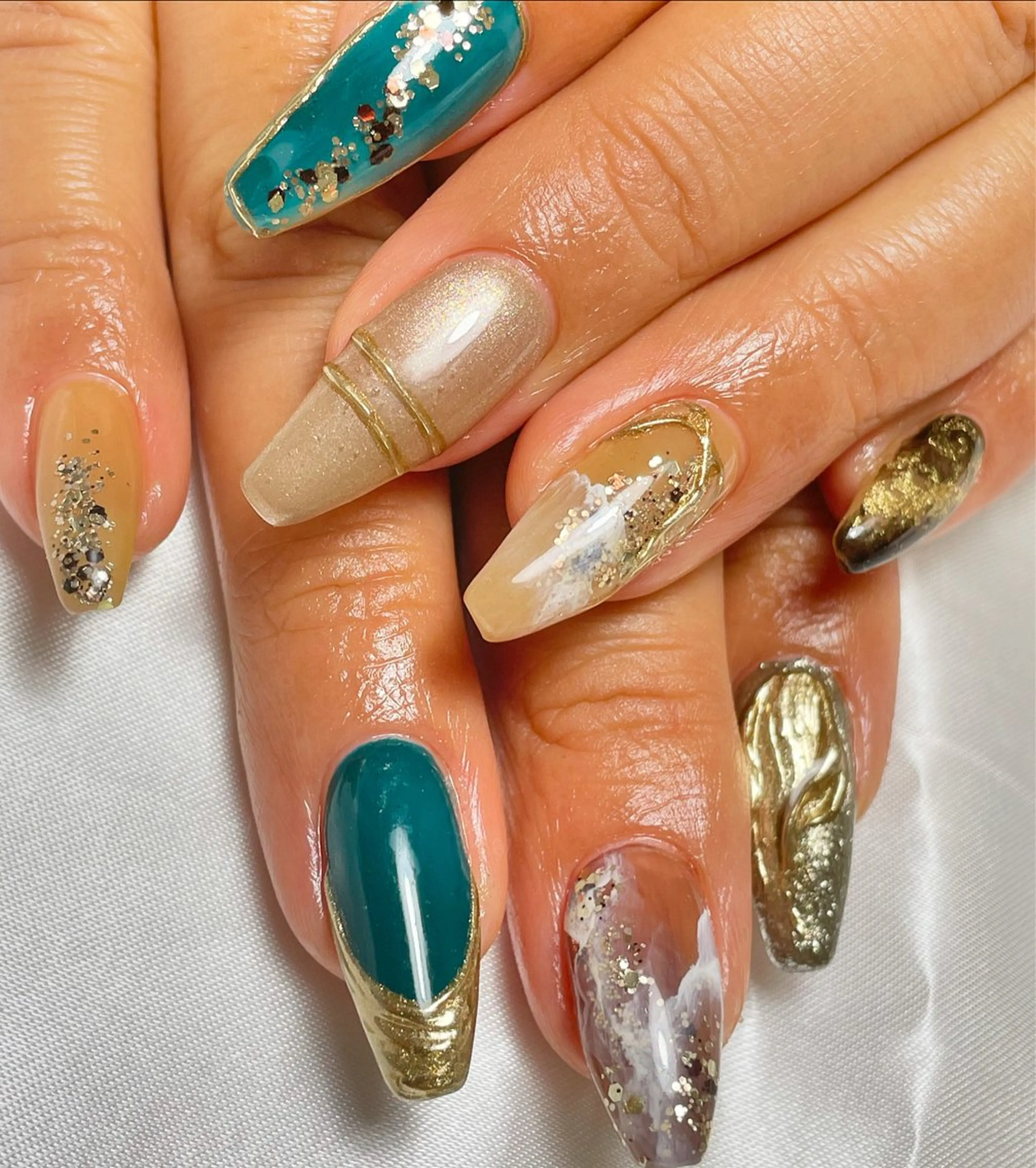 ネイル フラッシュネイル ミラーネイル ニュアンスネイル シンプルネイル BavardageNail所属・Bavardage Nailのネイルデザイン
