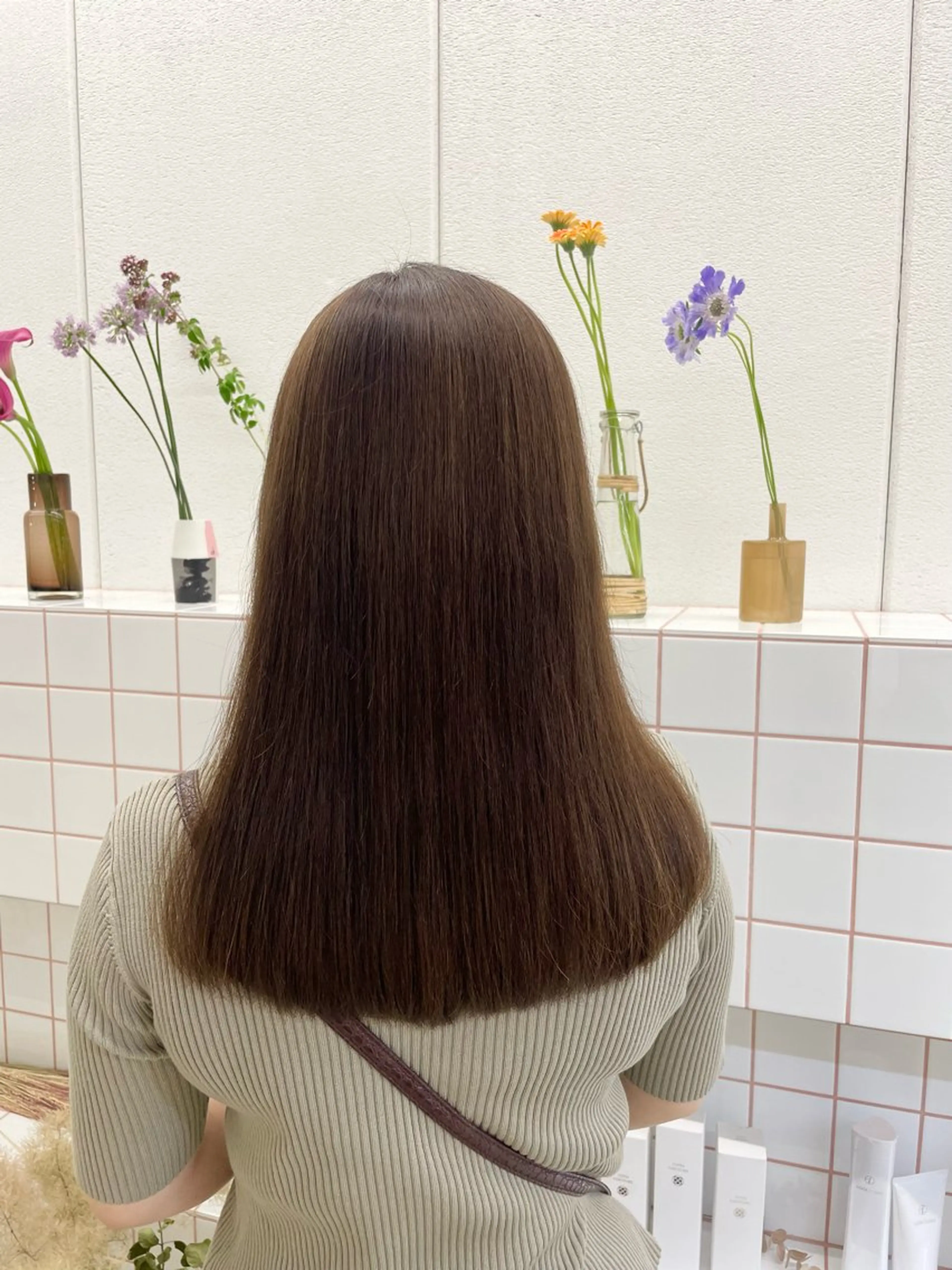 ロング カラー 縮毛矯正 トリートメント 🪷花屋併設🪷 山下悠月のヘアスタイル