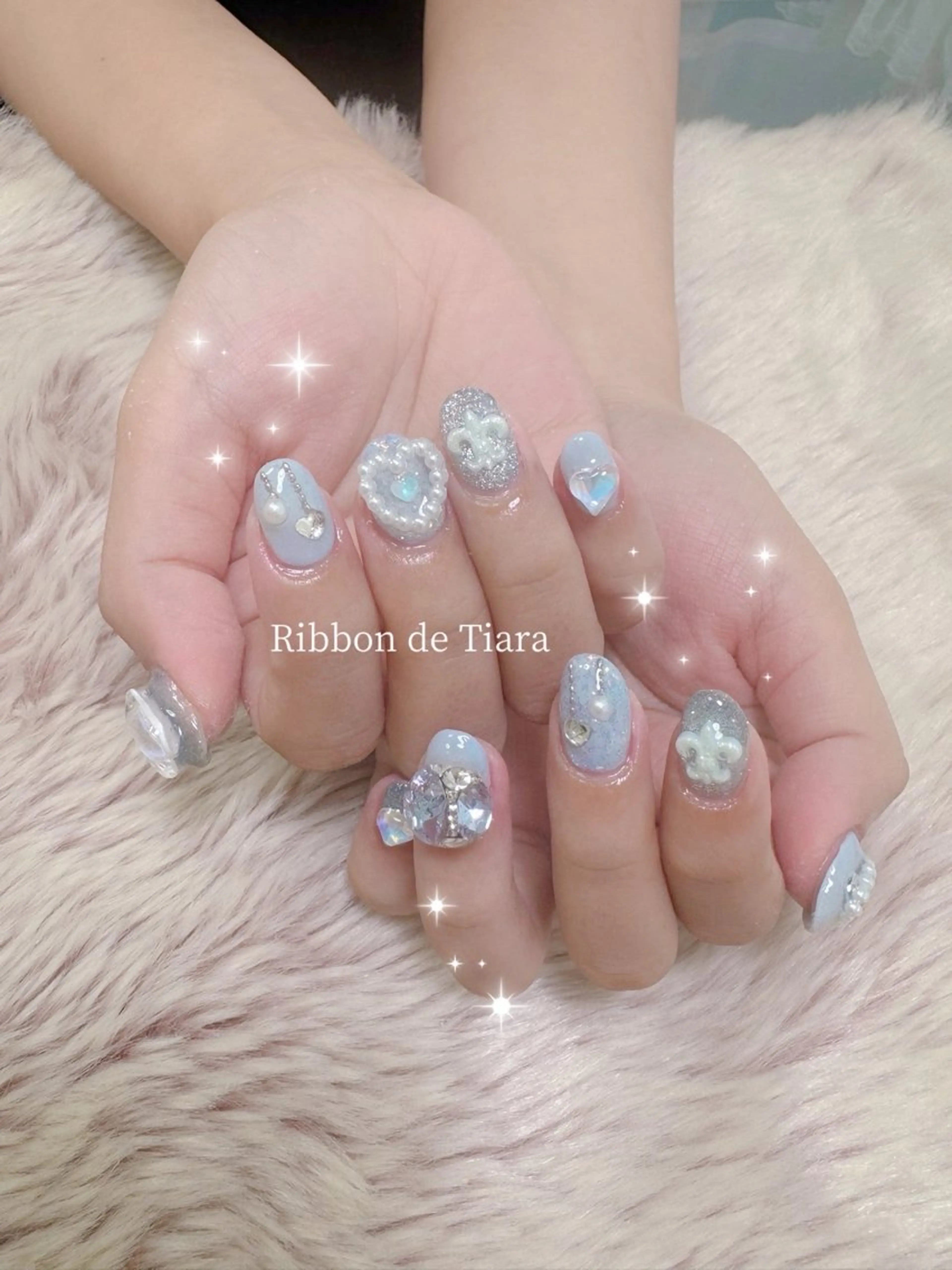 ネイル ハンドネイル Ribbon de Tiara MAKIのネイルデザイン