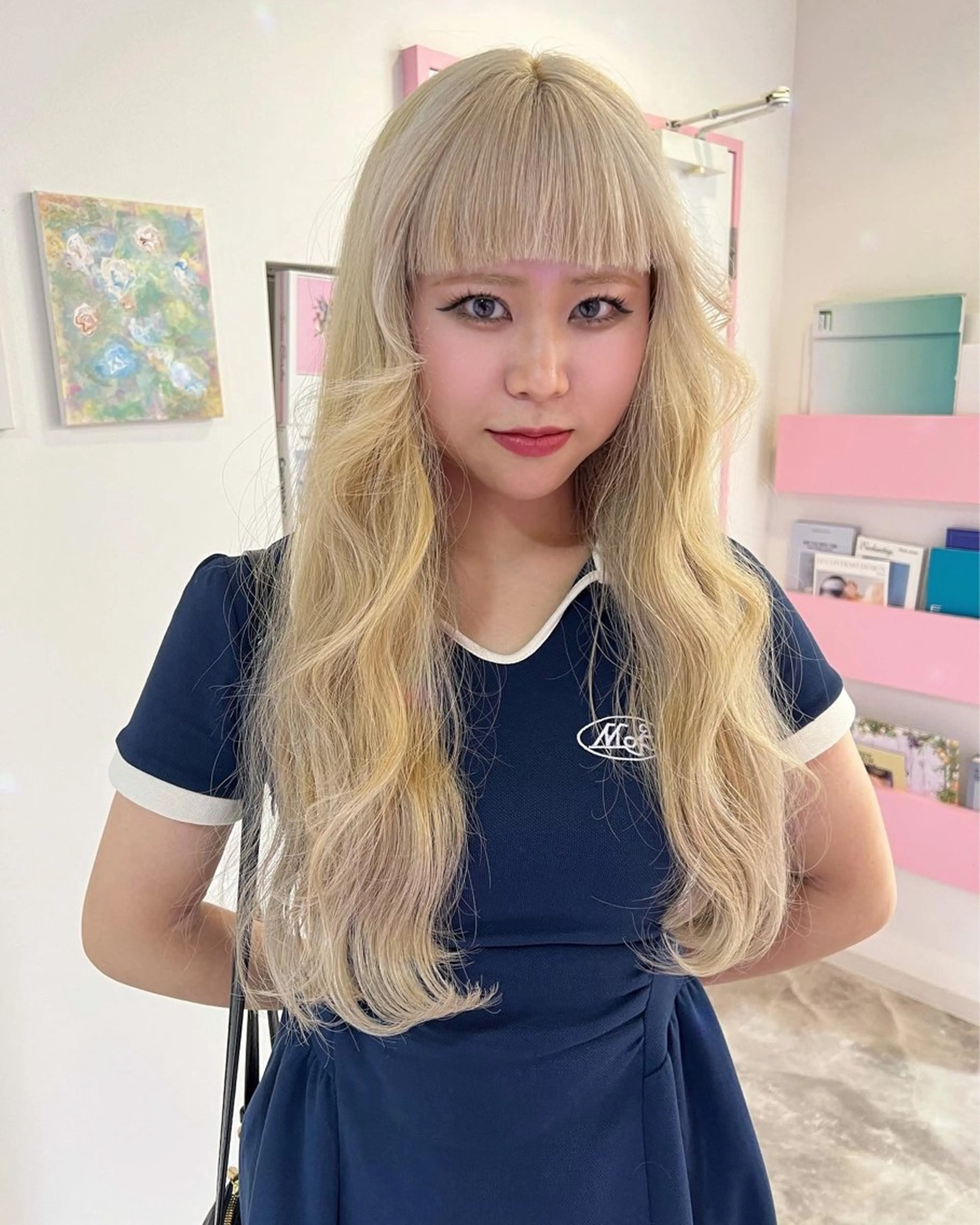 ロング ヘアカラー トリートメント ハイトーン♡ブリーチ ♡エクステ♡nanaのヘアスタイル