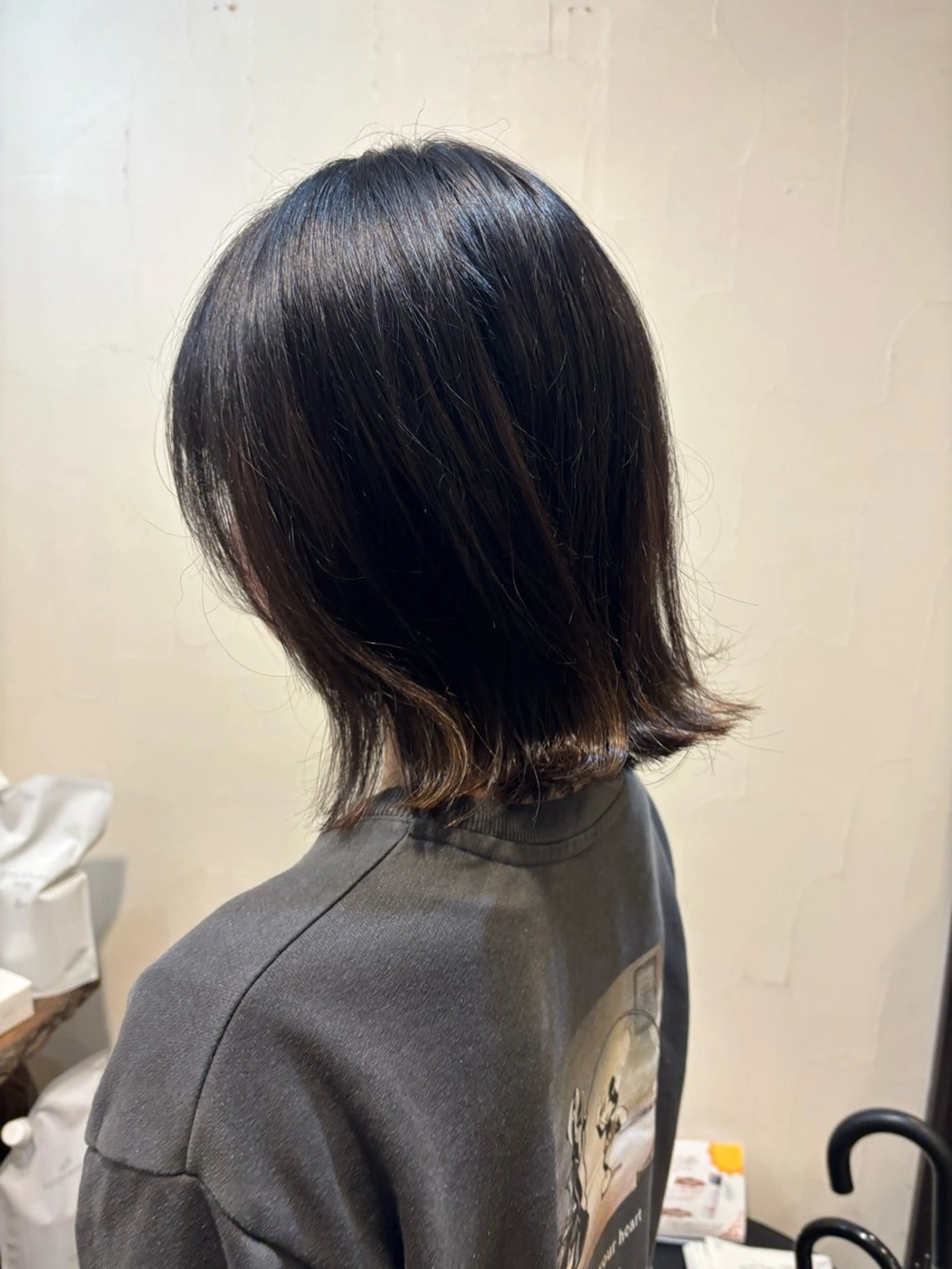 ミディアム ボブ 外ハネヘア 森 彪真のヘアスタイル