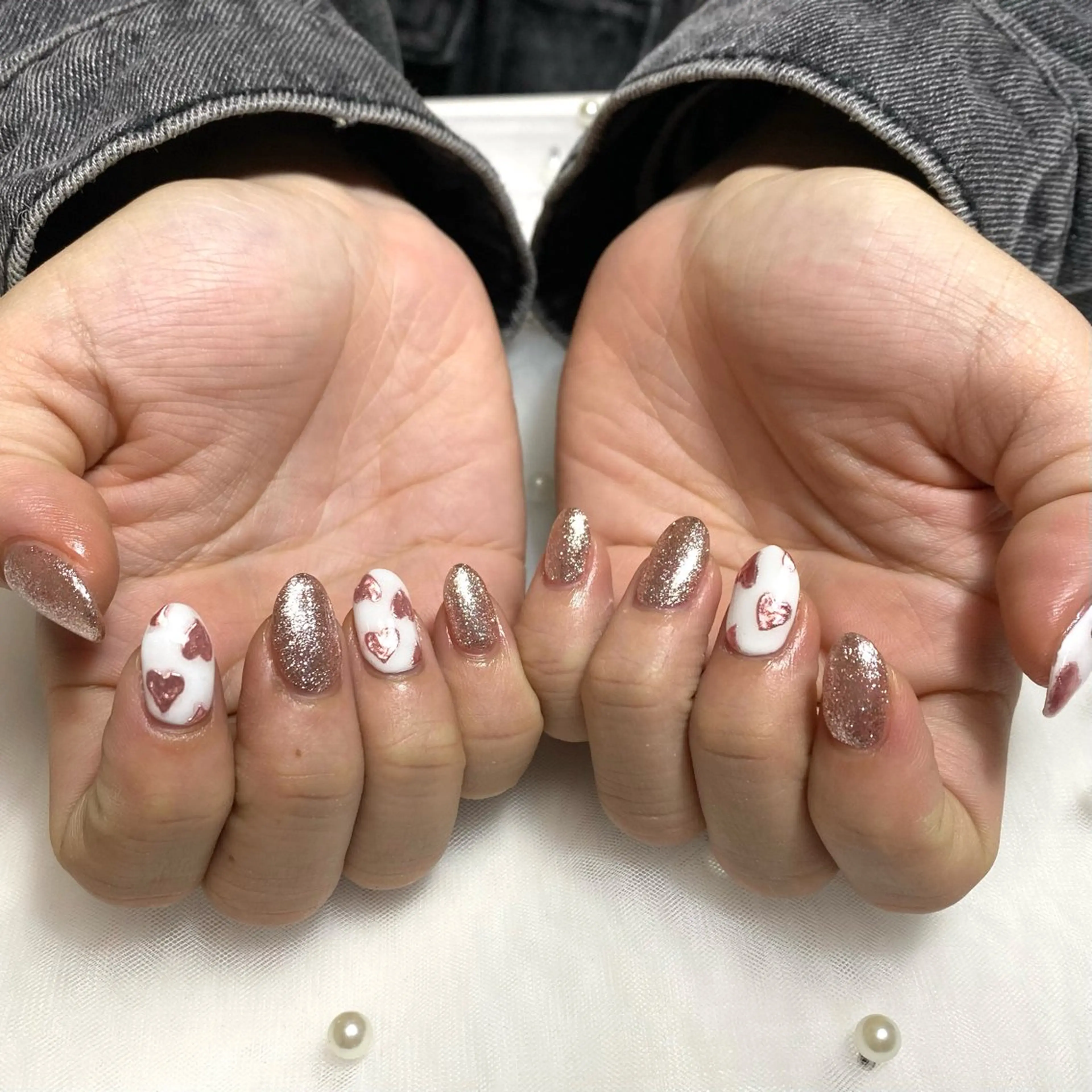 ネイル バレンタイン ハンドネイル Nail mimi．のネイルデザイン