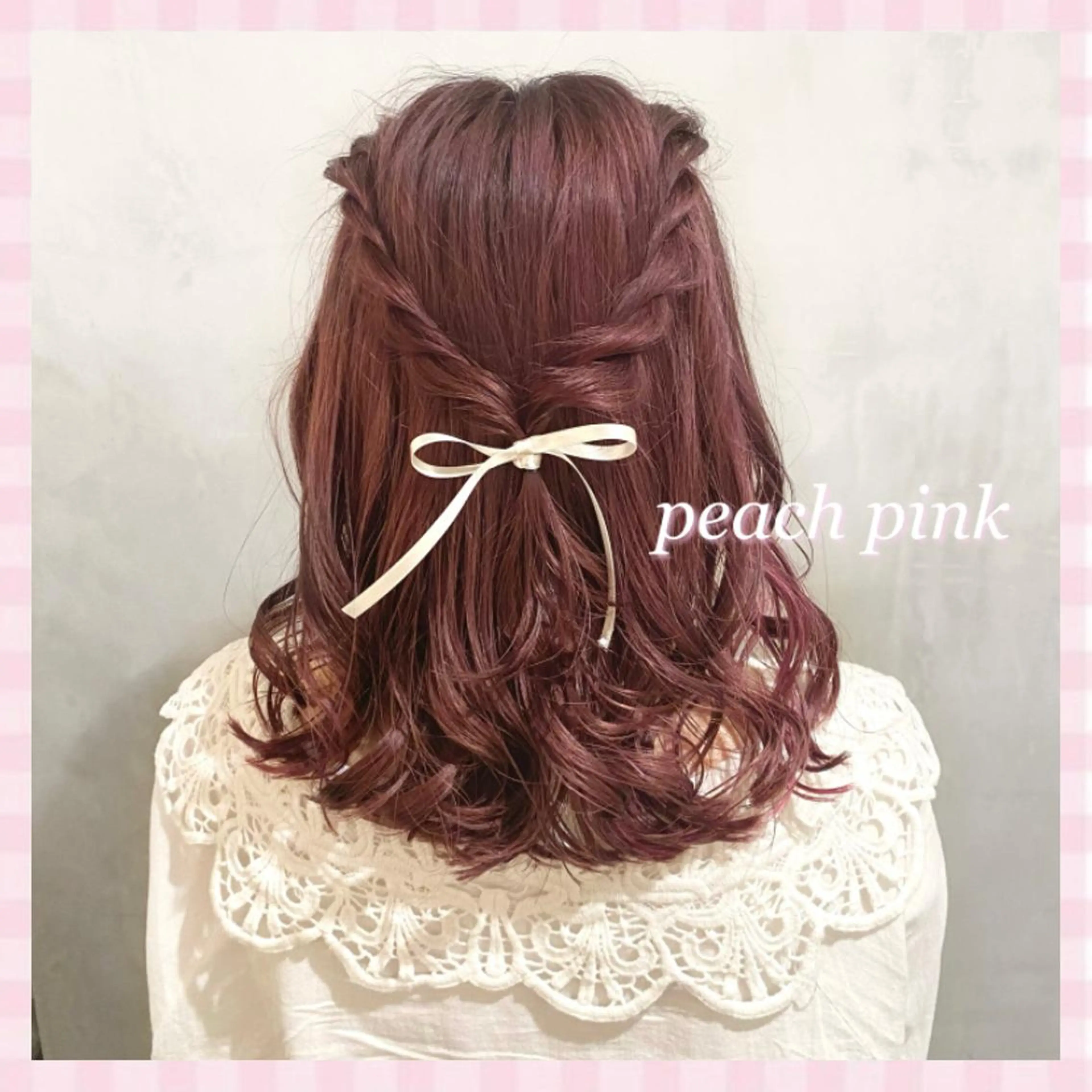 セミロング カラー ヘアアレンジ 💗ガーリーヘア🎀 saki💗のヘアスタイル