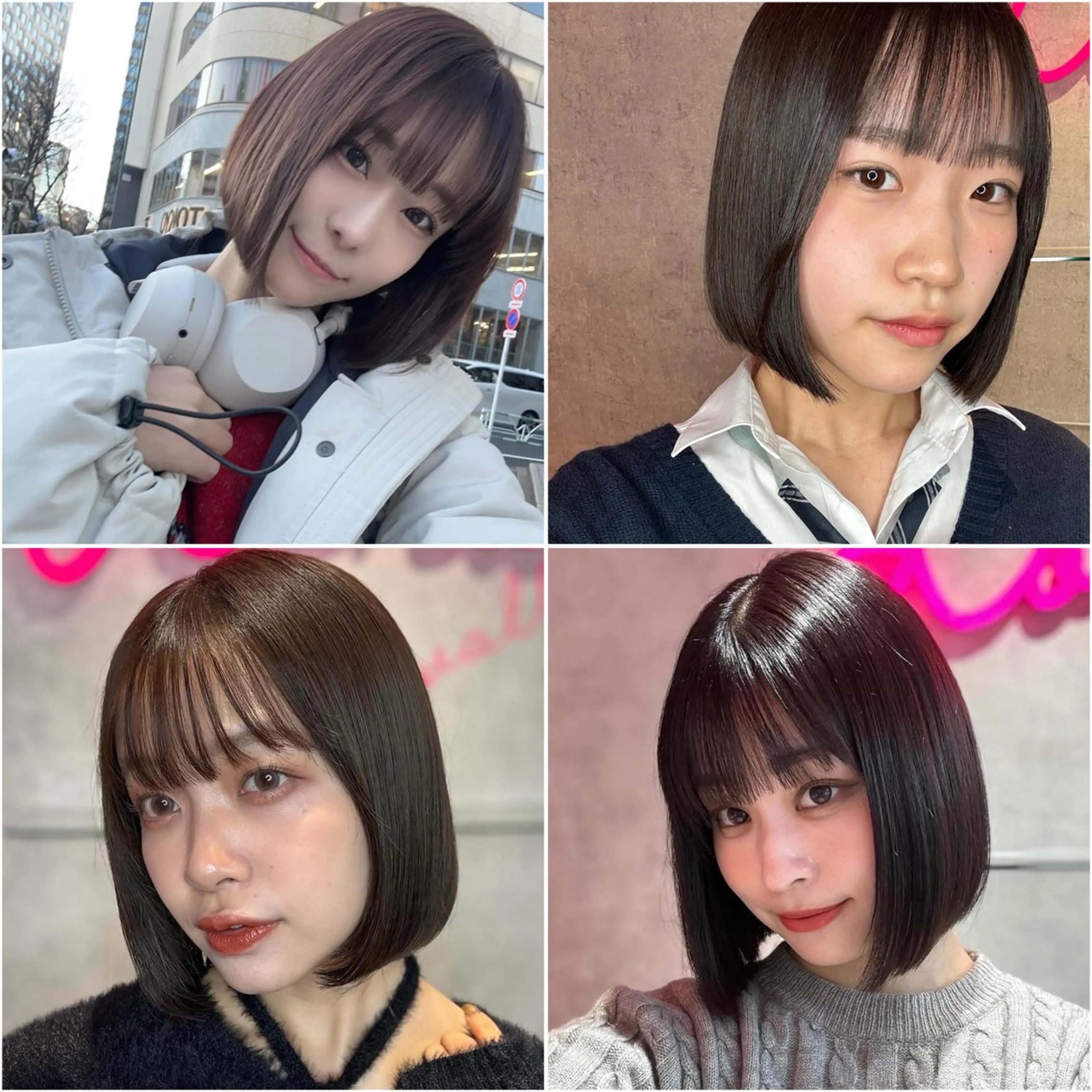 ショート カラー 切りっぱなしボブ ボブ くびれヘア くせ毛 髪質改善 カット ヘアカラー 縮毛矯正 トリートメント ボブ/韓国ヘア/縮毛 /髪質改善💠翔平のヘアスタイル