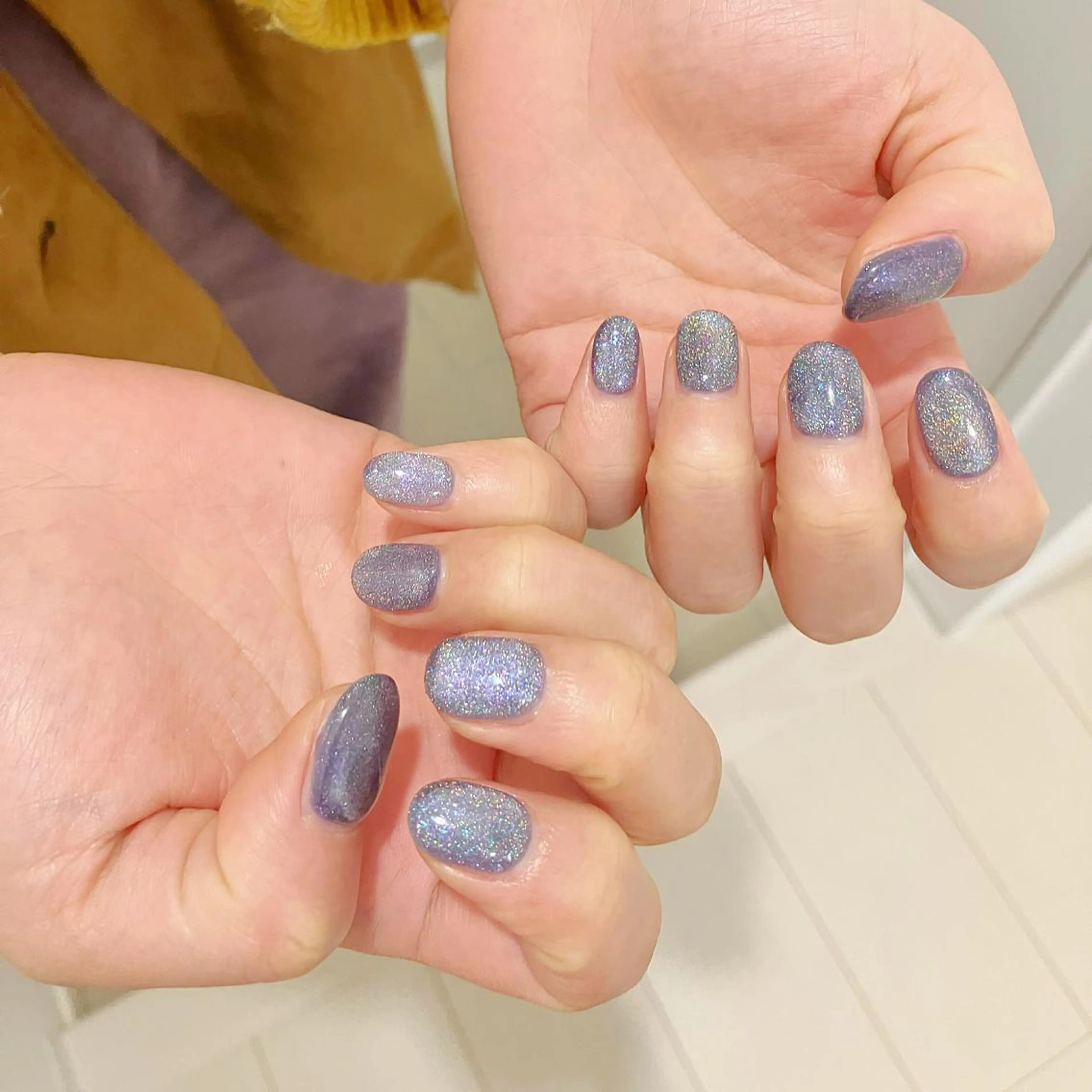 ネイル オーロラネイル フラッシュネイル 氷ネイル・うるうるネイル キラキラネイル 韓国ネイル Amour baseのネイルデザイン