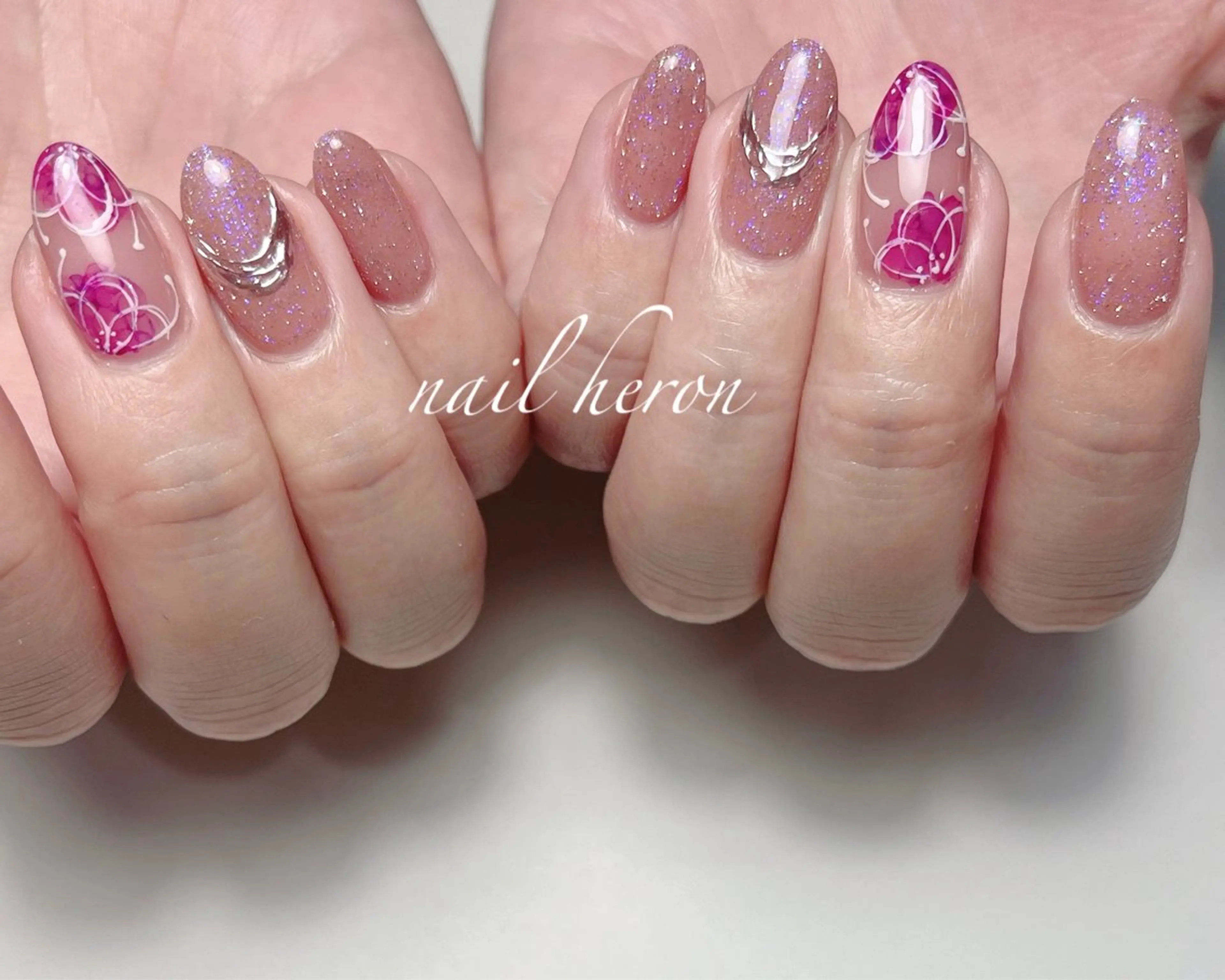ネイル 春ネイル ハンドネイル nail heron所属・saki_ nail heronのその他イメージ