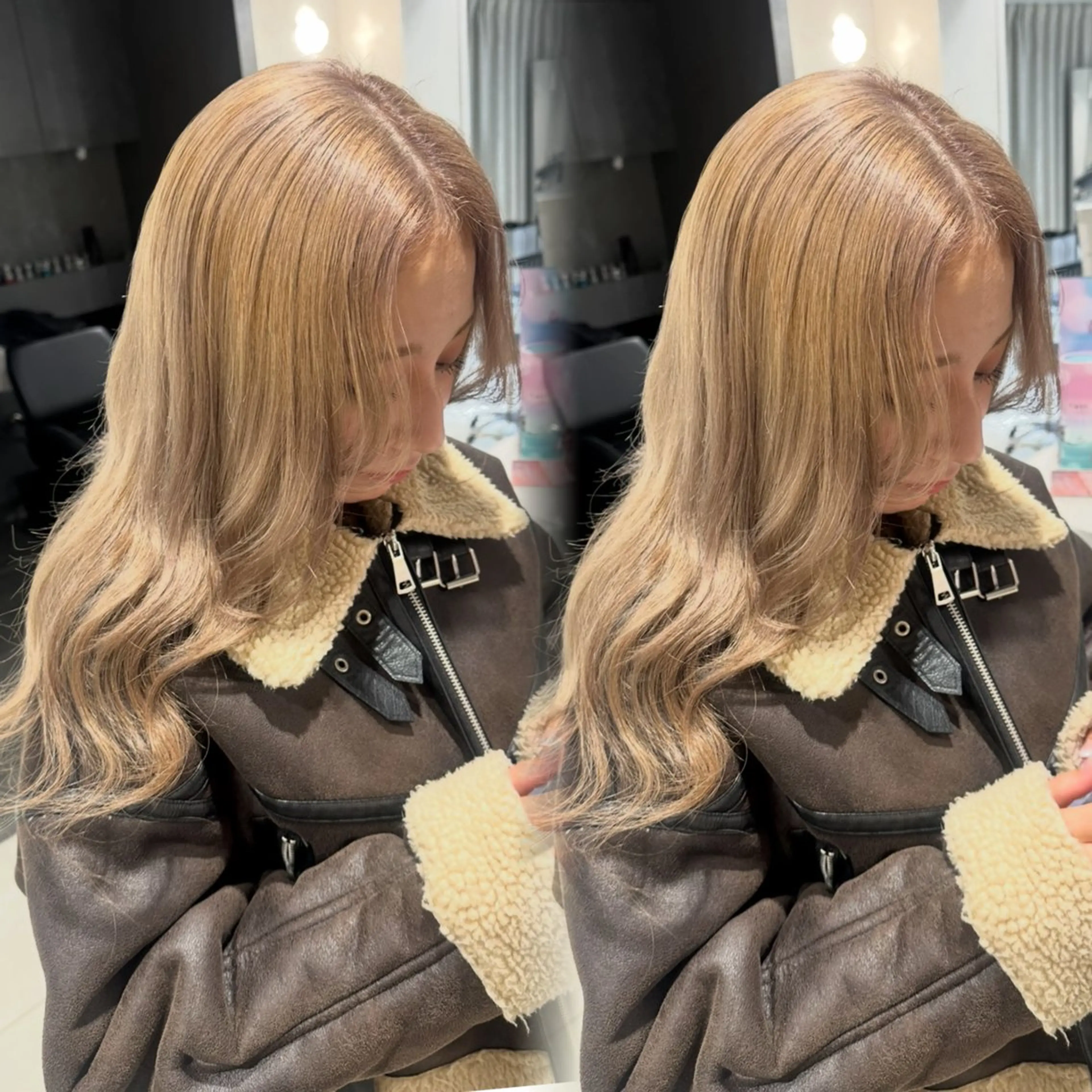 ロング ハイトーン/ミルク ティー🤍reinaのヘアスタイル