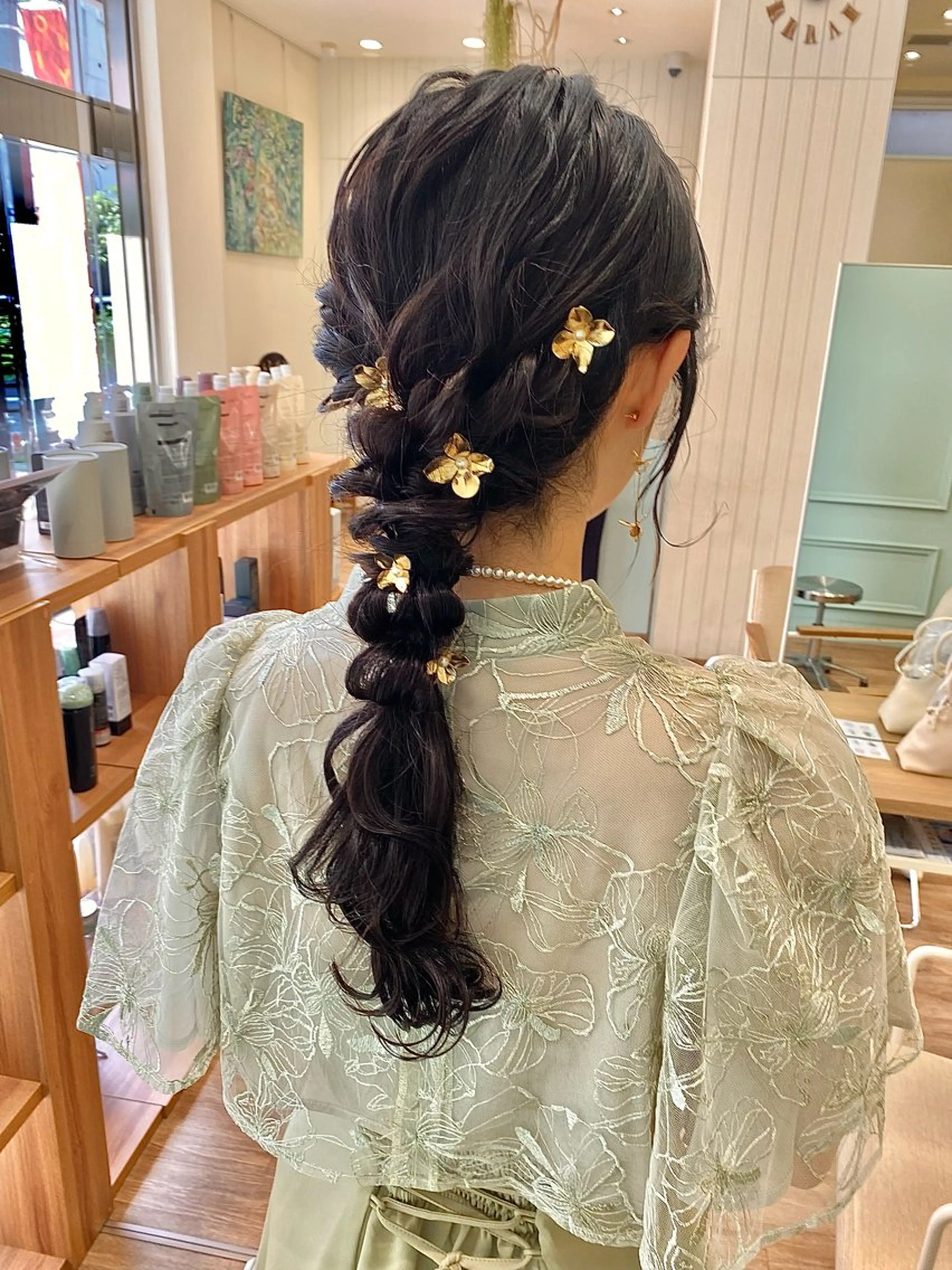 ロング ヘアアレンジ ヘアセット ayaka #パーマ#アレンジのヘアスタイル