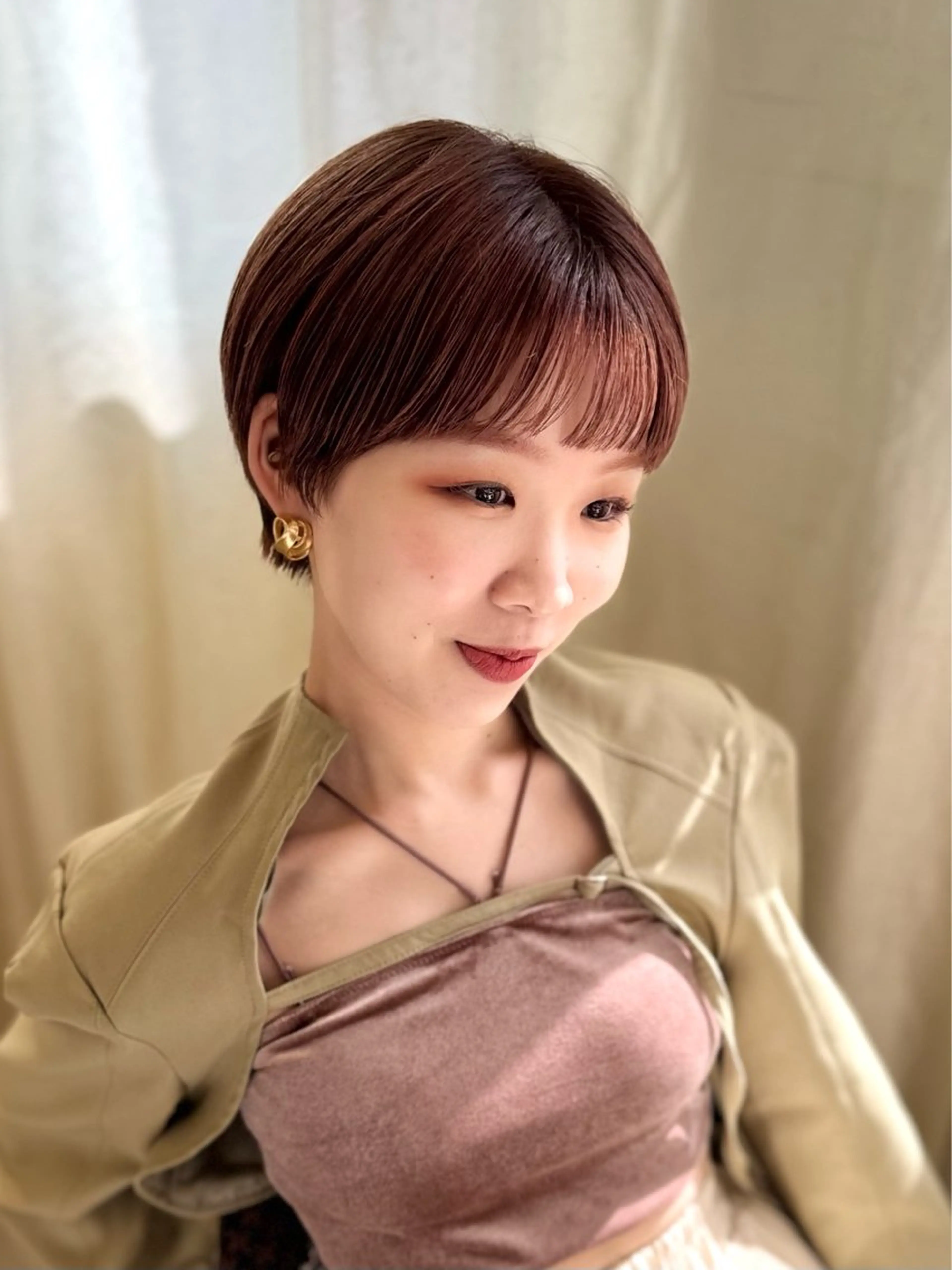 ショート 丸みショート ショートヘア Aman  D'or所属・ショート/ボブ/東 千耀のヘアスタイル