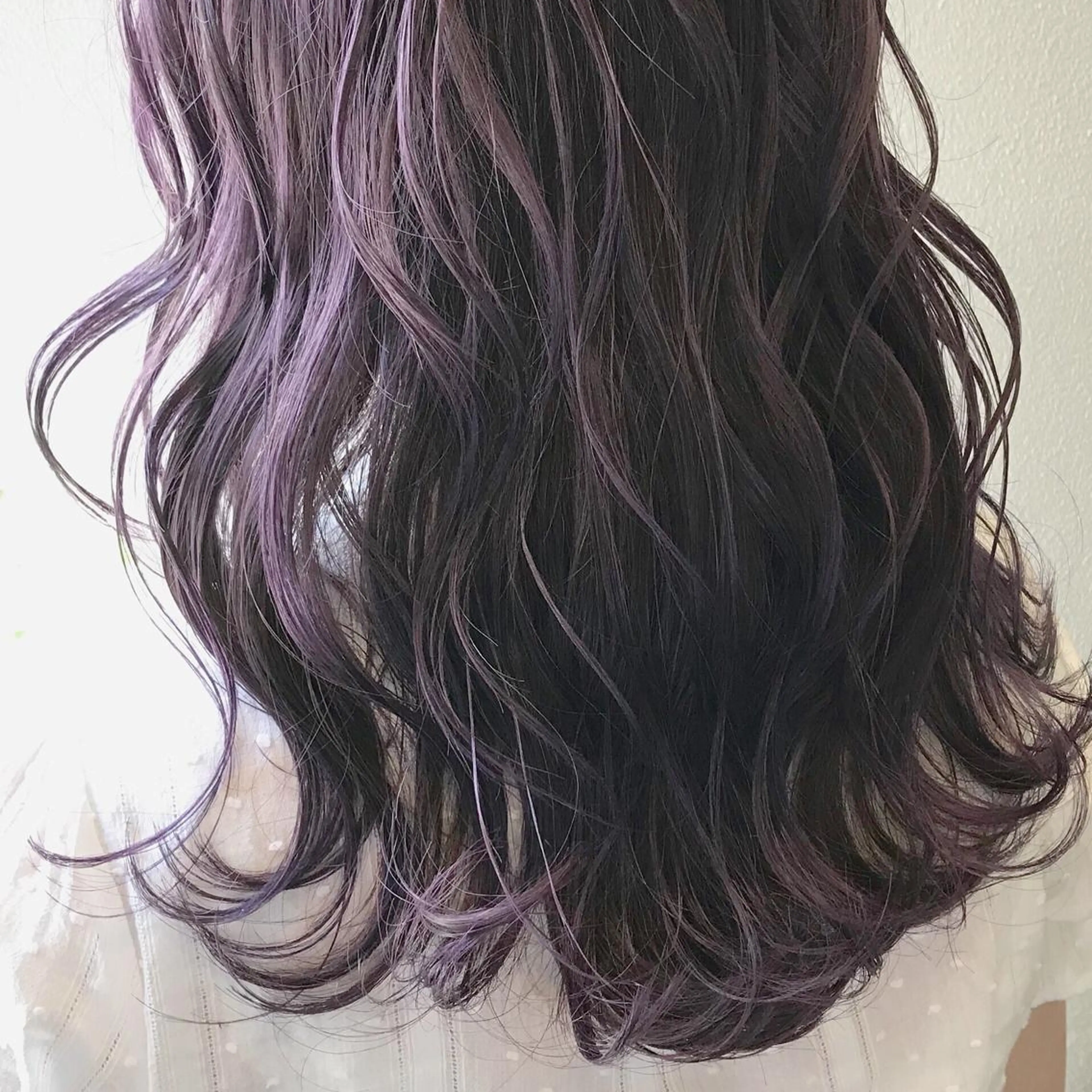 ミディアム カラー ブリーチ バイオレットカラー ヘアカラー トリートメント lani 天神大名/ブリーチのヘアスタイル