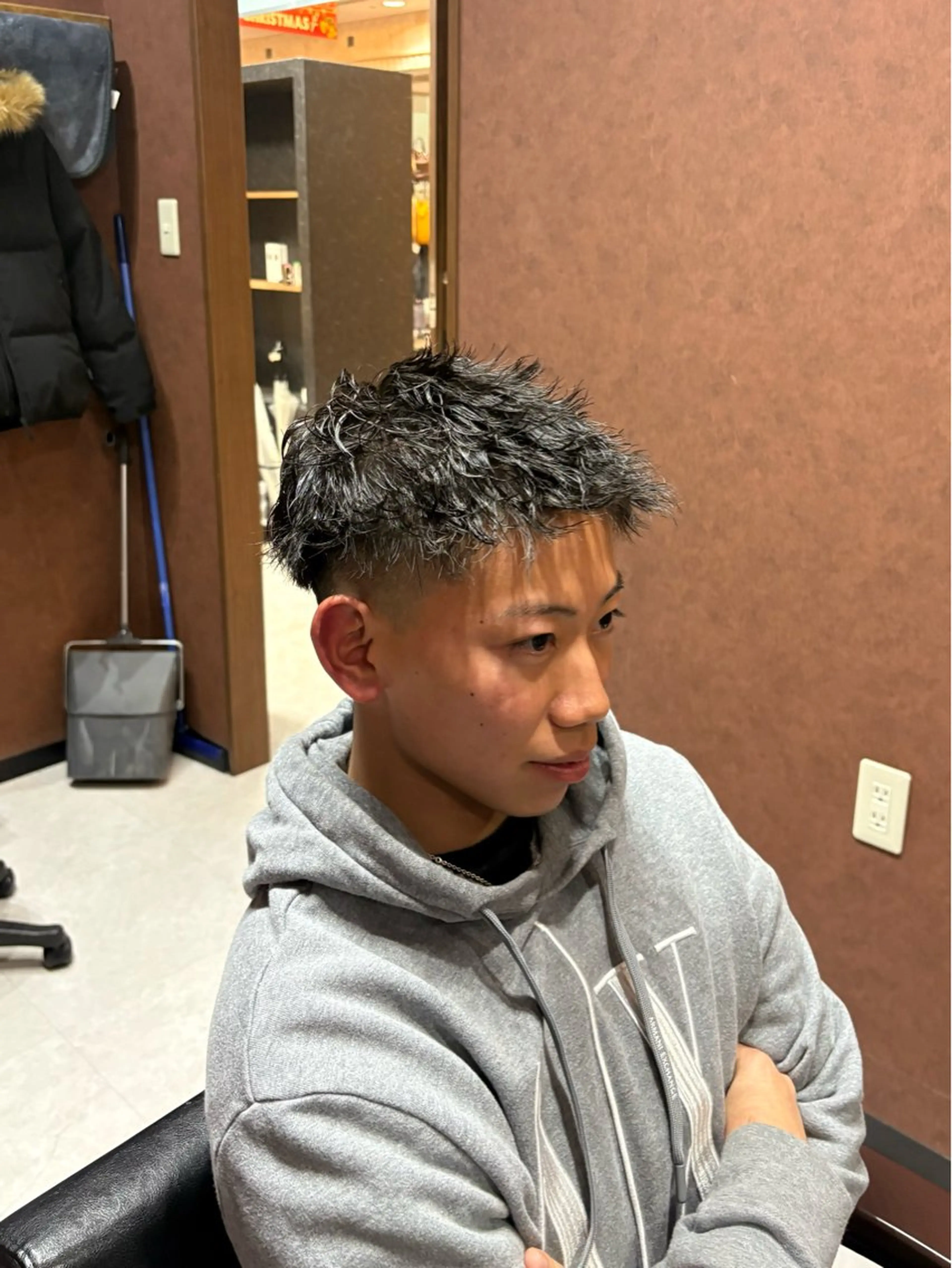 ショート パーマ メンズ カット パーマ E 難波店 Rei /メンズのヘアスタイル