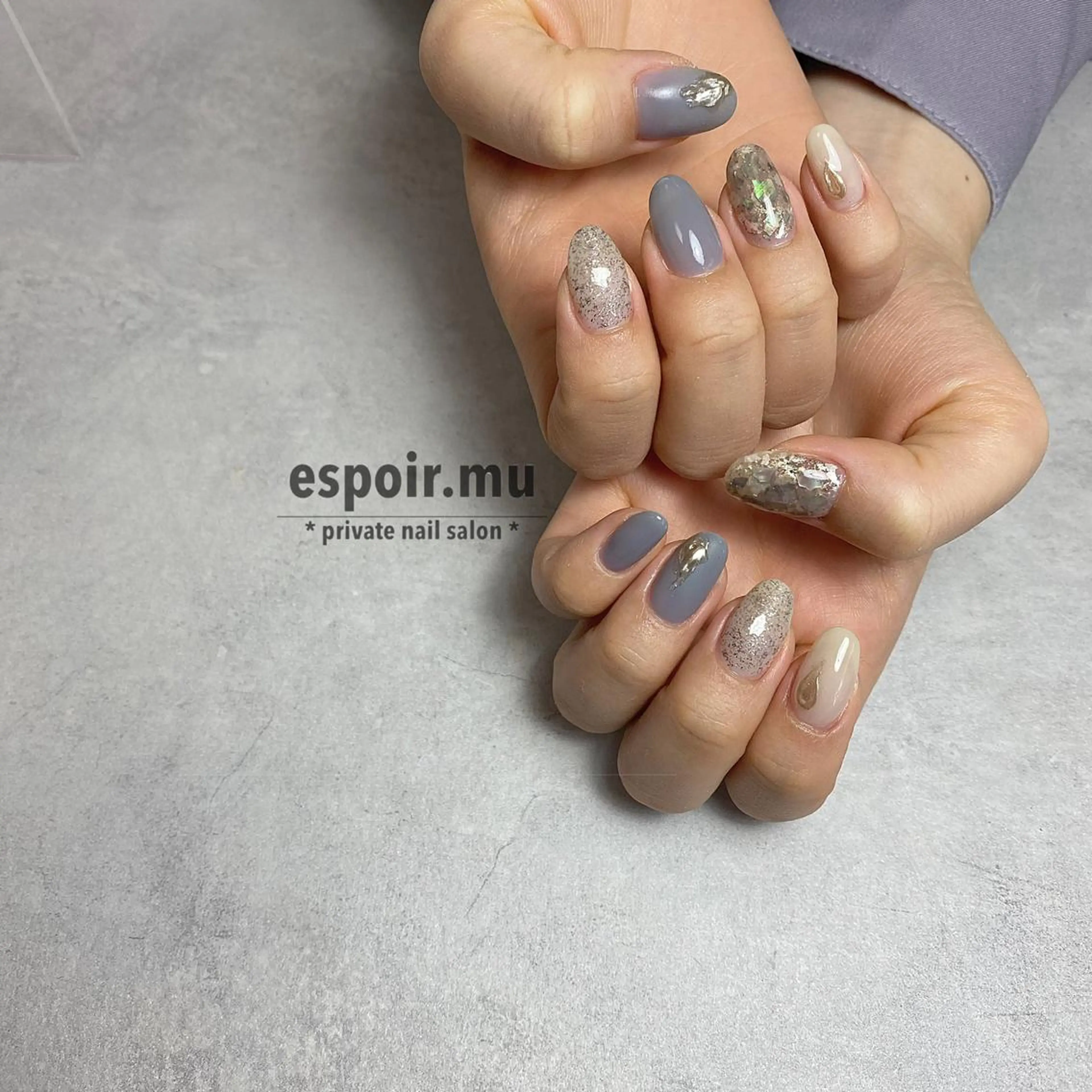 セミロング ネイル espoir. muのネイルデザイン