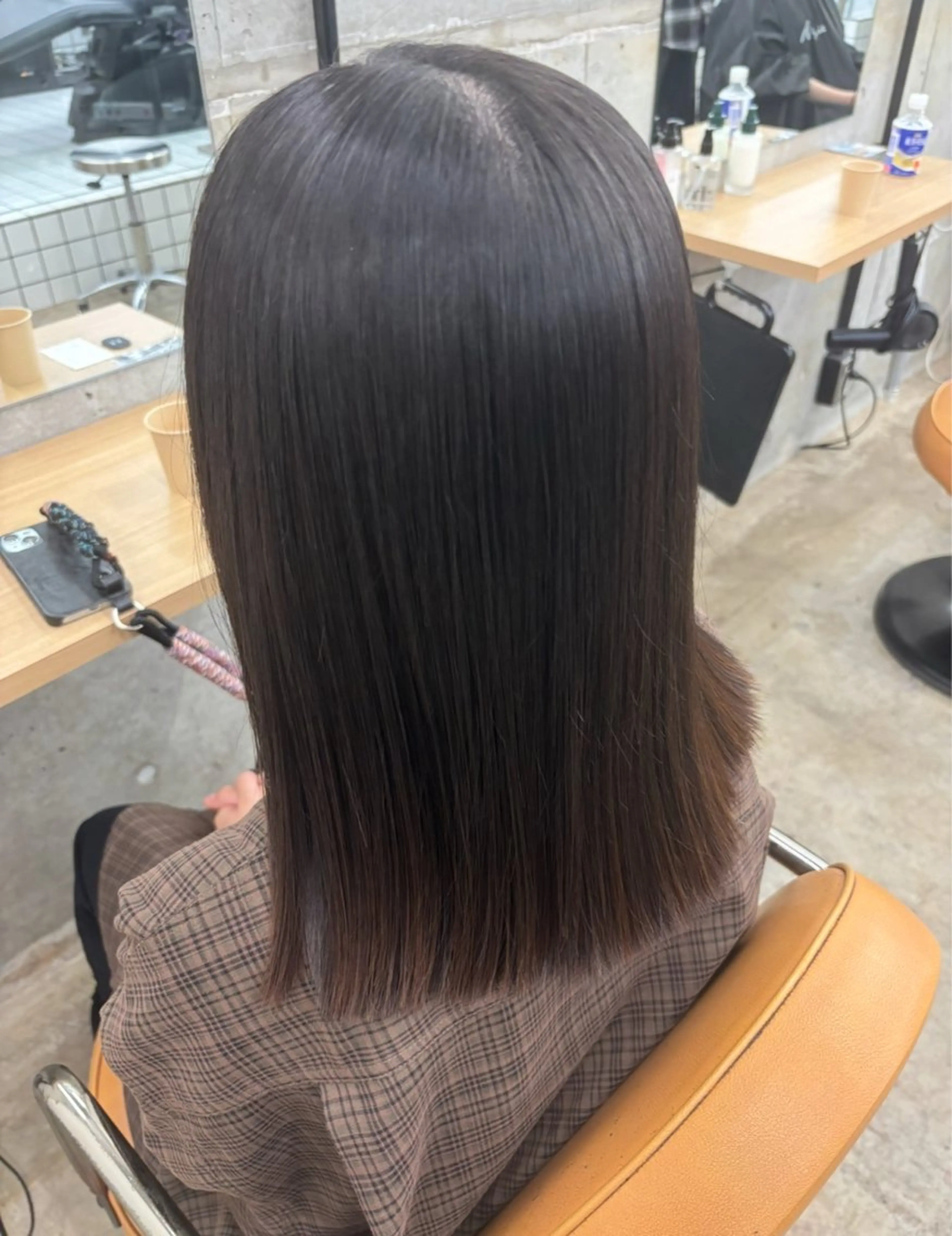 ミディアム カラー ヘアカラー トリートメント ダメージレス艶カラー MISAKI🦋のヘアスタイル