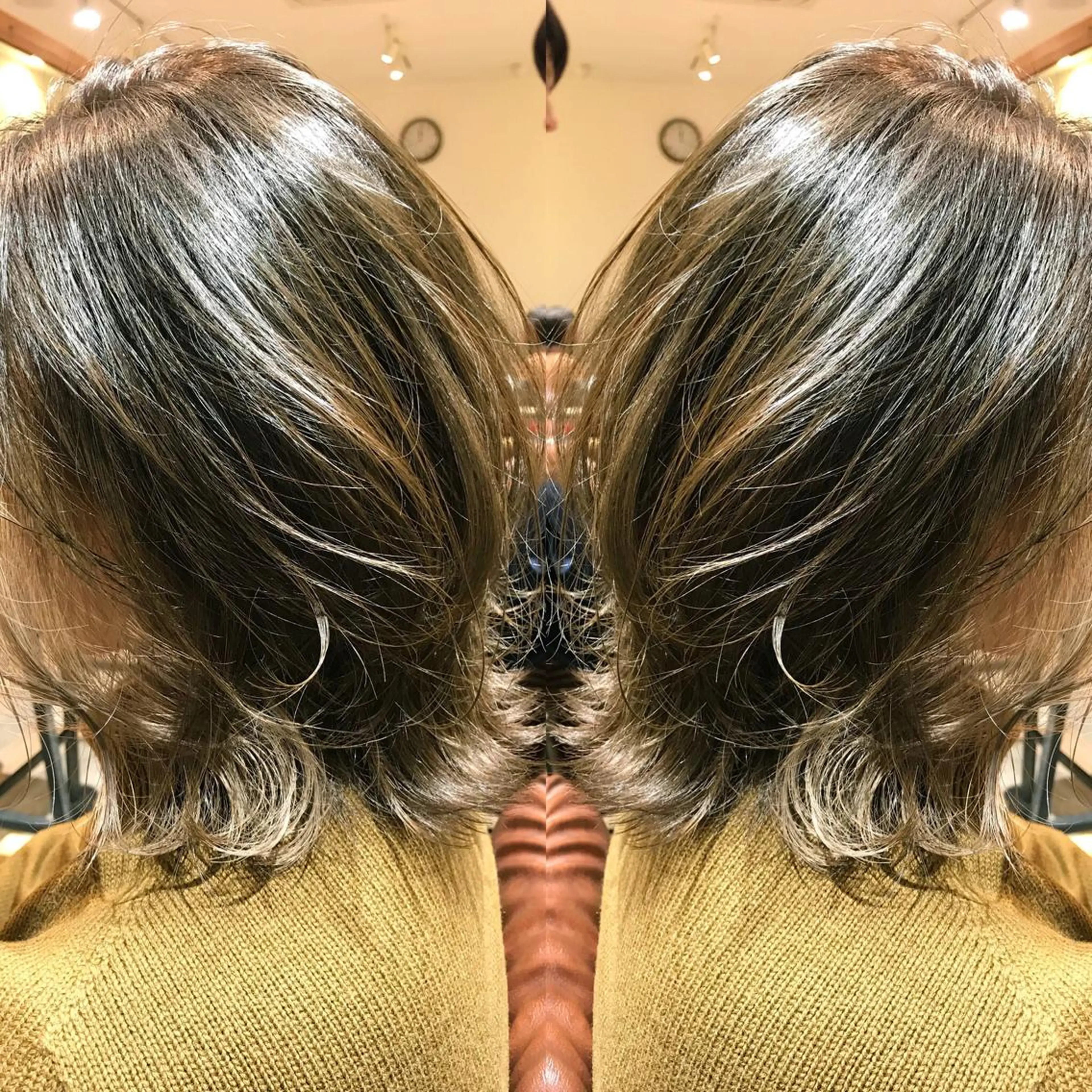 ミディアム カラー シールエクステ⭐️ オオミタクヤのヘアスタイル