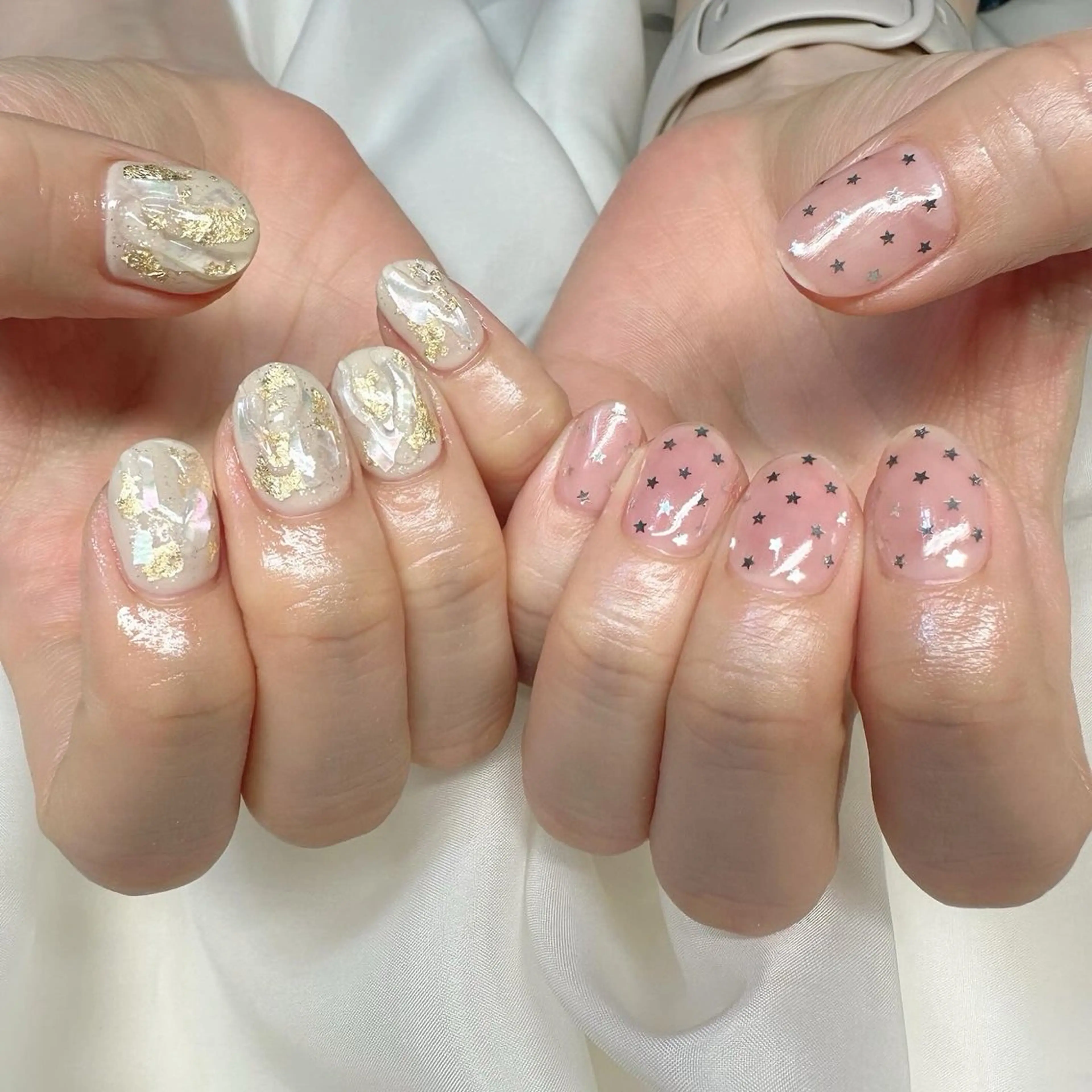 ネイル クリアネイル 氷ネイル・うるうるネイル 韓国ネイル ニュアンスネイル 夏ネイル 🪞KAPE NAIL 🪞のネイルデザイン