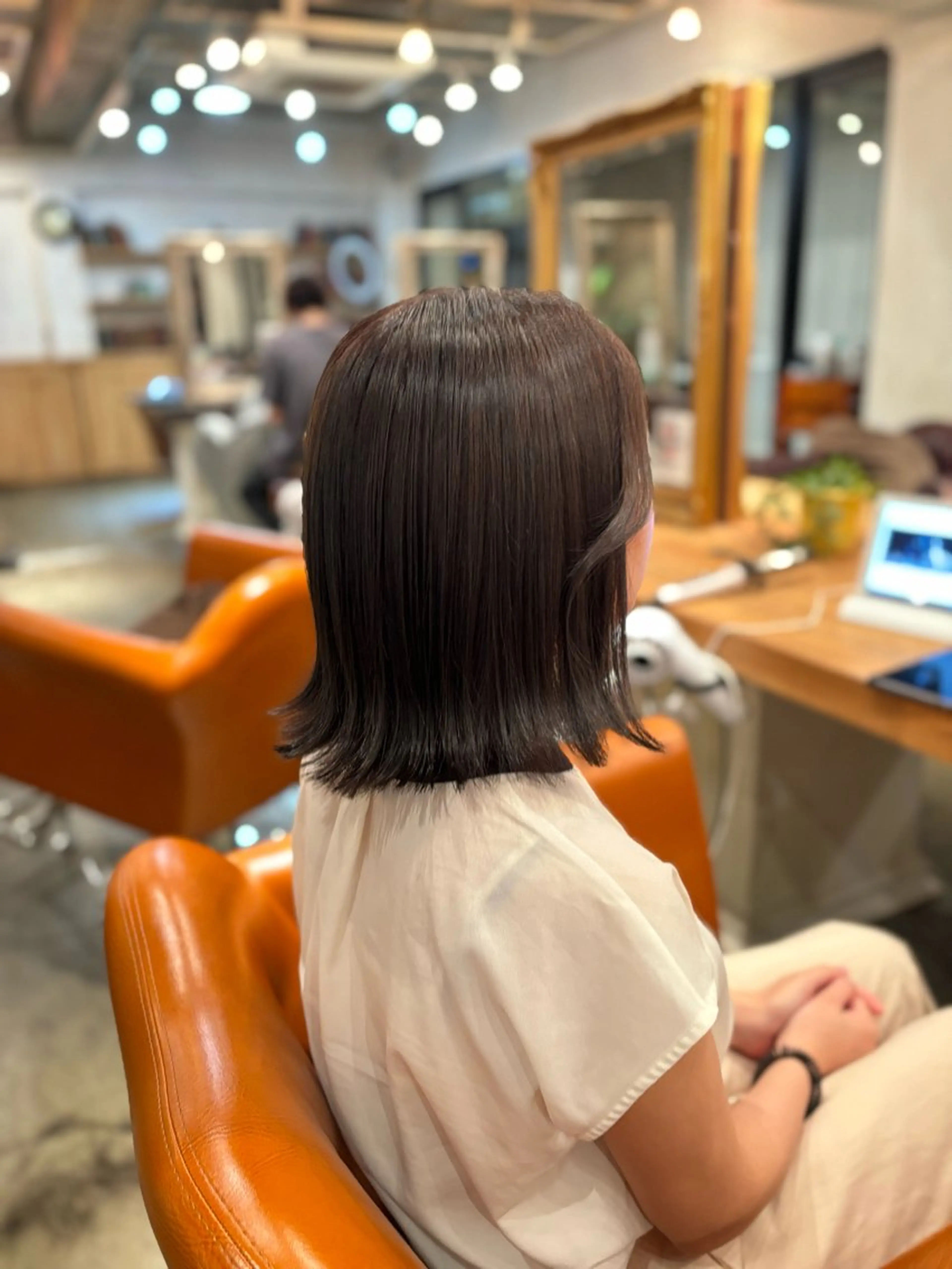 ミディアム カラー オリーブカラー 髪質改善カラー ベージュ🤎YUMEのヘアスタイル