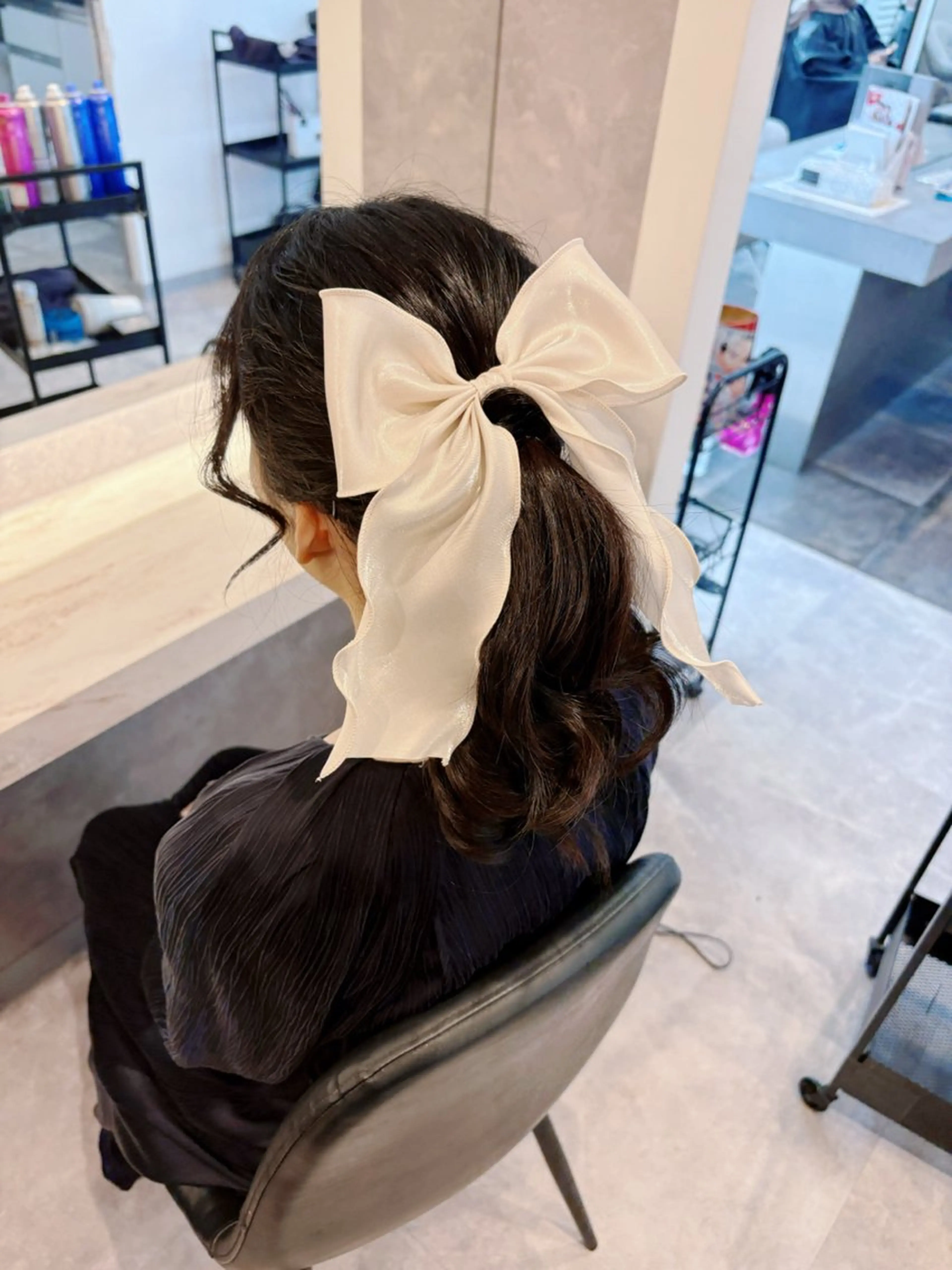 セミロング ヘアアレンジ ヘアセット Maho ブリーチモデル募集中のヘアスタイル