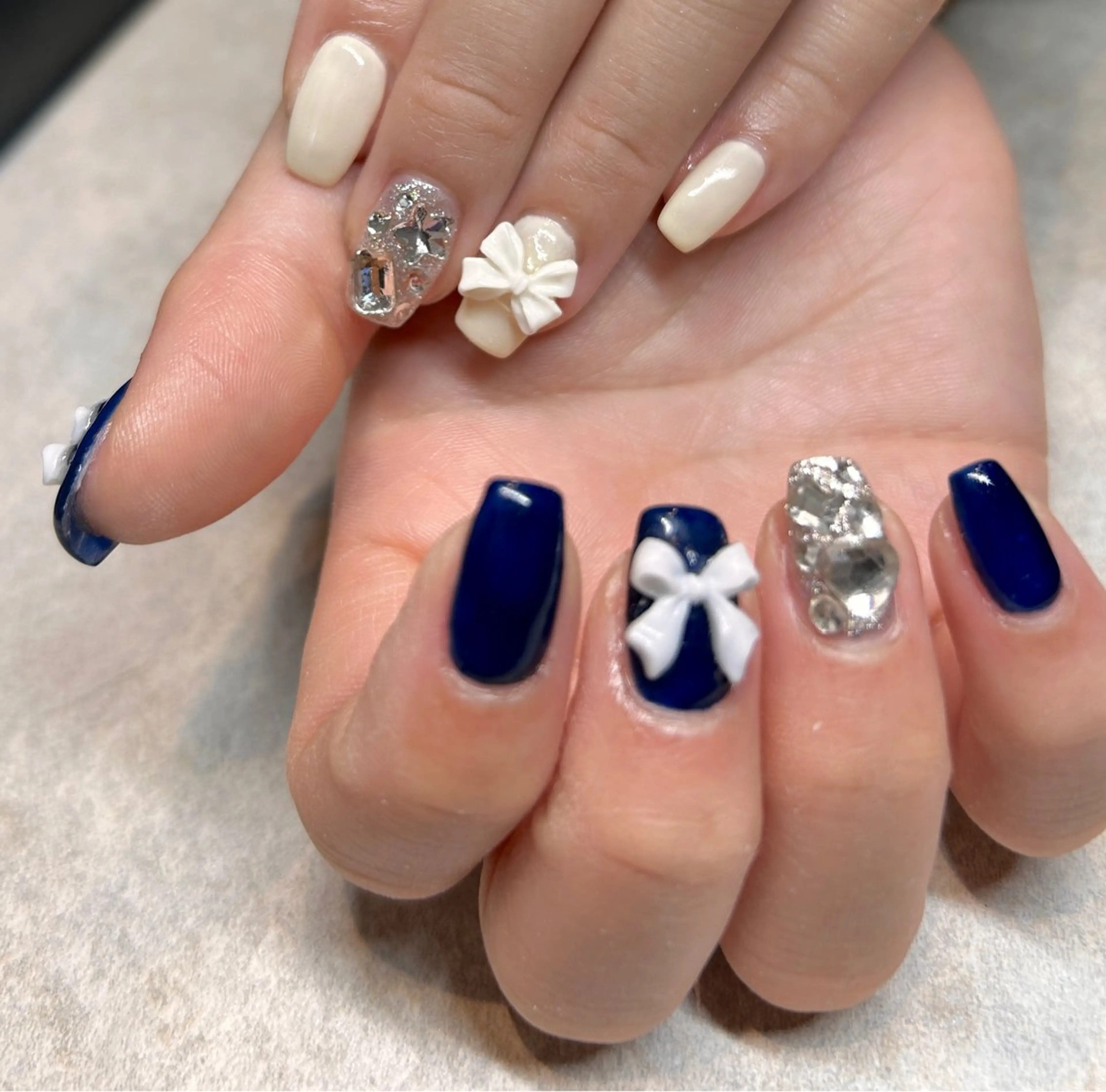 ネイル 長さ出し 持ち込み 春ネイル ハンドネイル N.style所属・Ｎ. styleのネイルデザイン