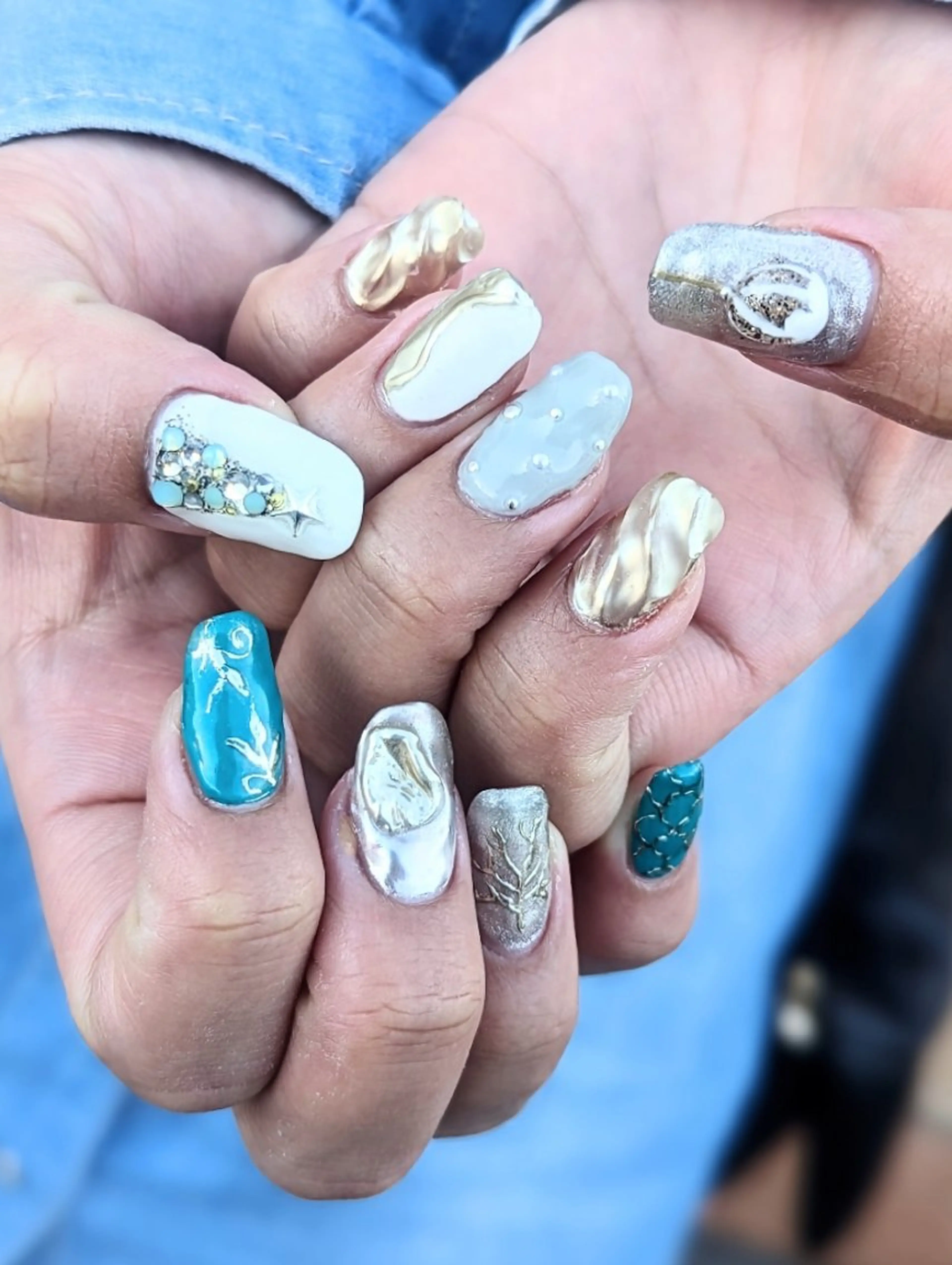 ネイル 冬ネイル クリスマス ハンドネイル aycnail 　Ayakaのネイルデザイン