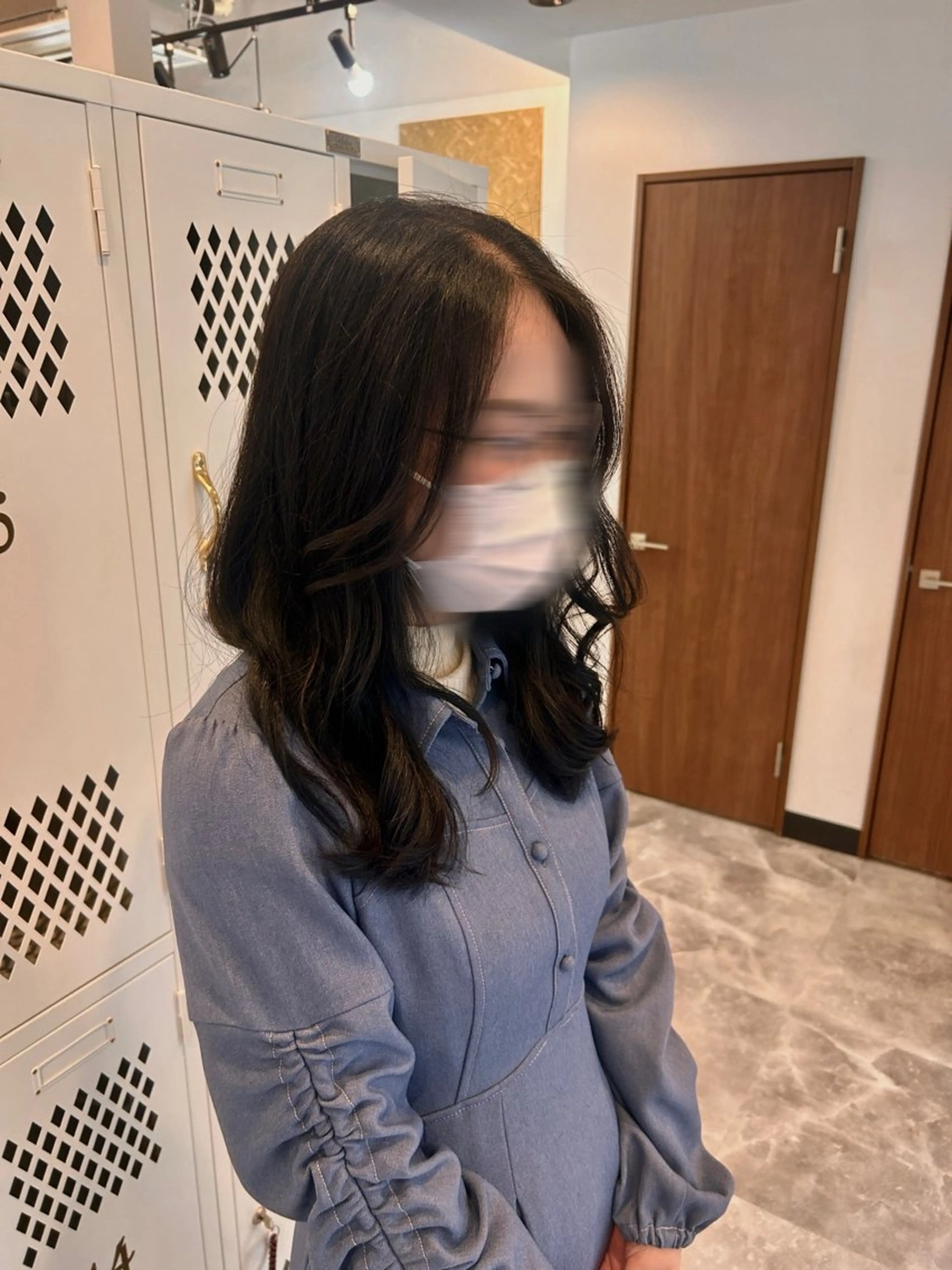 セミロング カットモデル 無料🌷スズのヘアスタイル