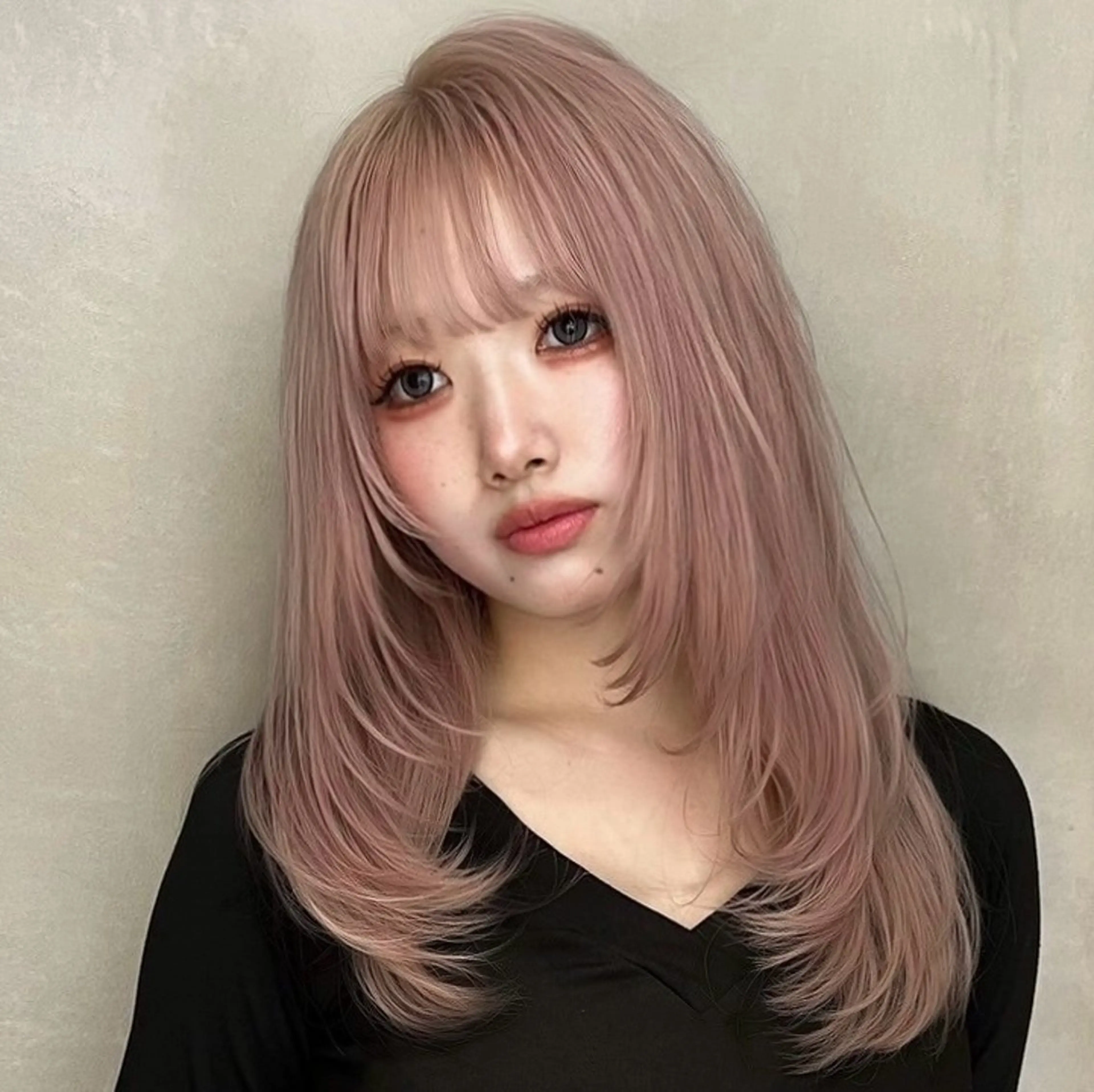 ロング カラー ボブ 韓国風ヘア レイヤーカット 《メンズ特化》韓国風 /chiharaのヘアスタイル