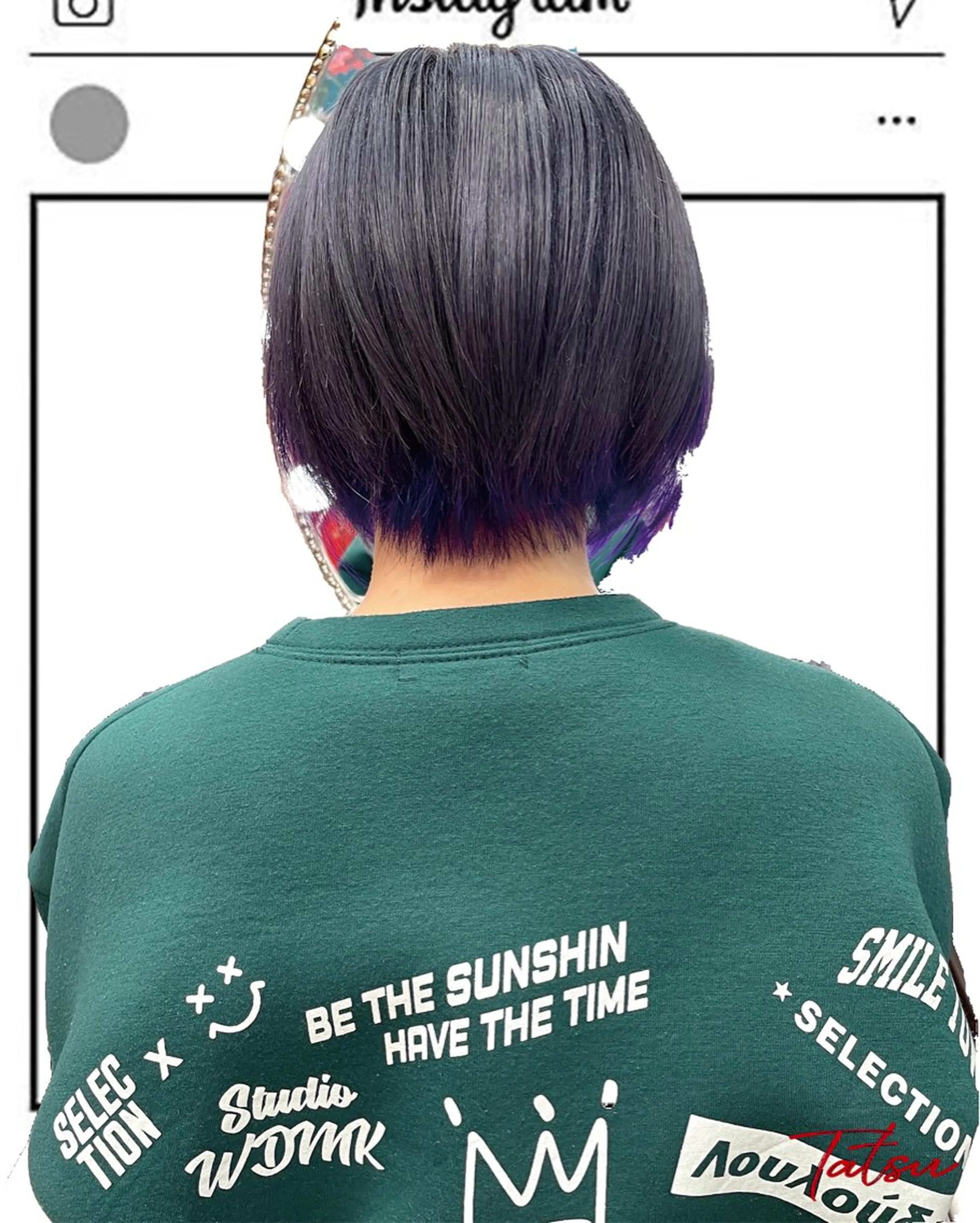 ショート カラー カット ヘアカラー Tatsu/newi 大分 ハイトーンのヘアスタイル