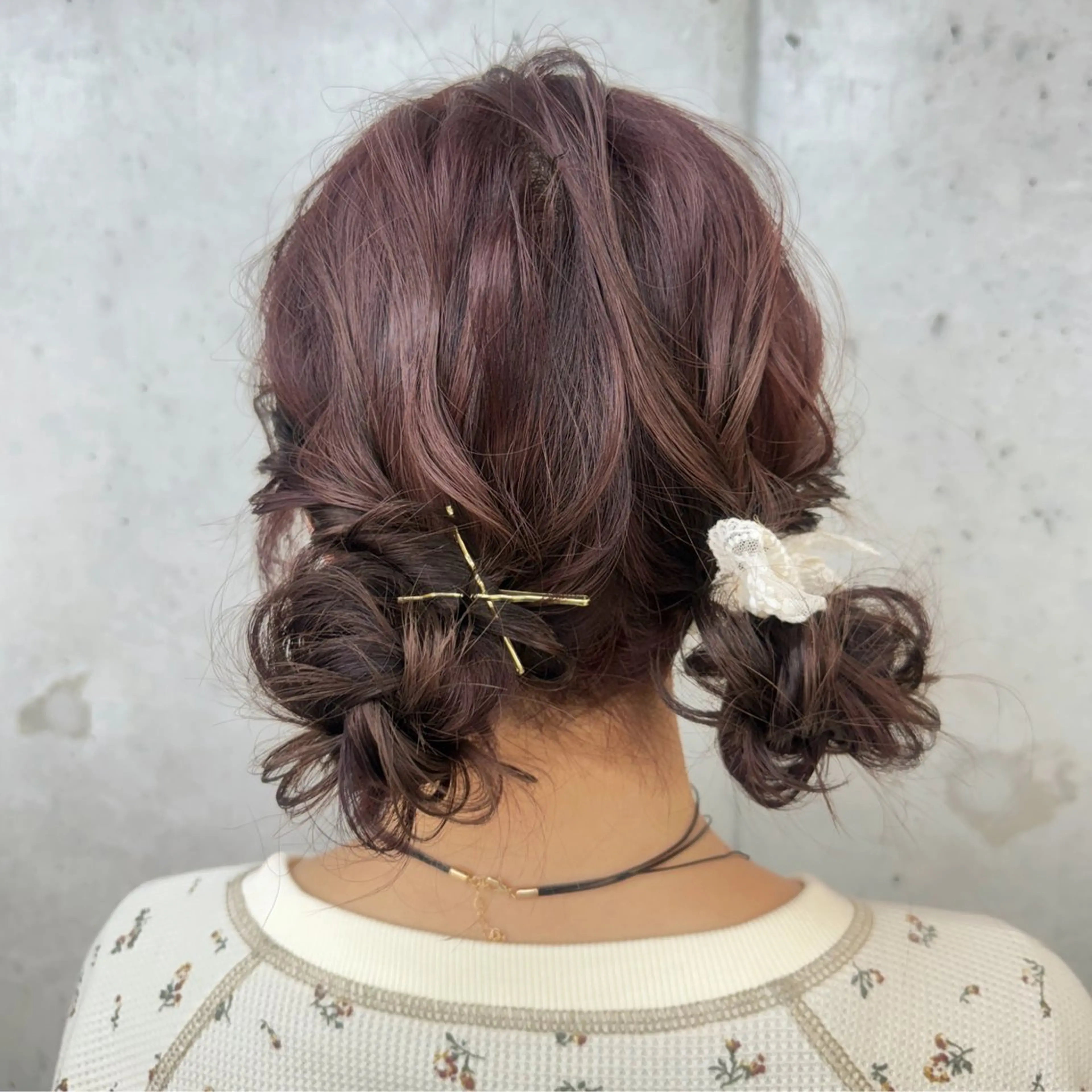 ミディアム ヘアアレンジ ボブ 似合わせカット ヘアアレンジ 🌻あやみん🌻のヘアスタイル