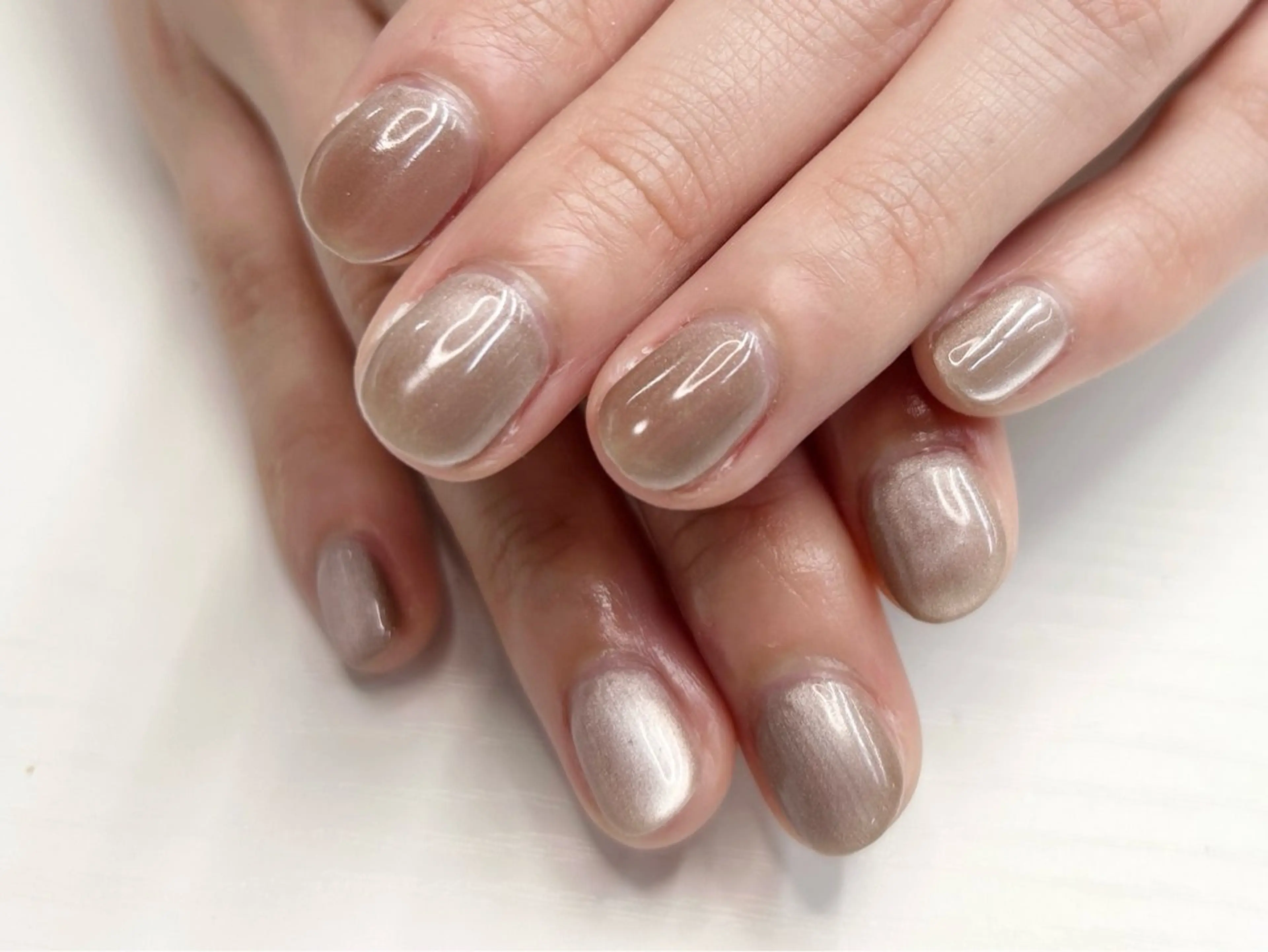 ネイル 桜ネイル キラキラネイル マグネットネイル ワンカラーネイル ピンク Forca total studio所属・Forca Airaのネイルデザイン