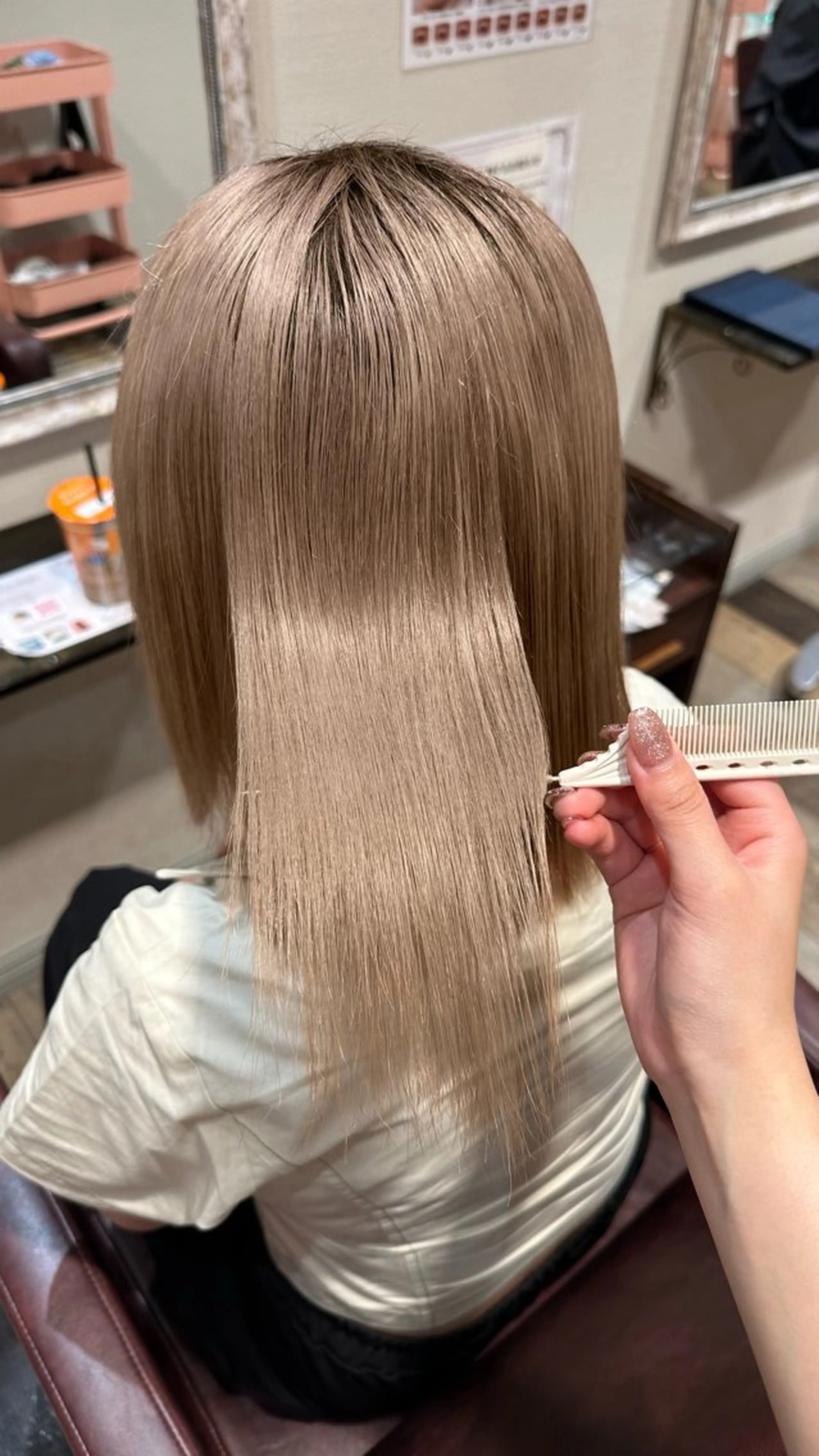 ミディアム 髪質改善 柔らかいcolor ￤韓国￤🩰マユ🩰のヘアスタイル