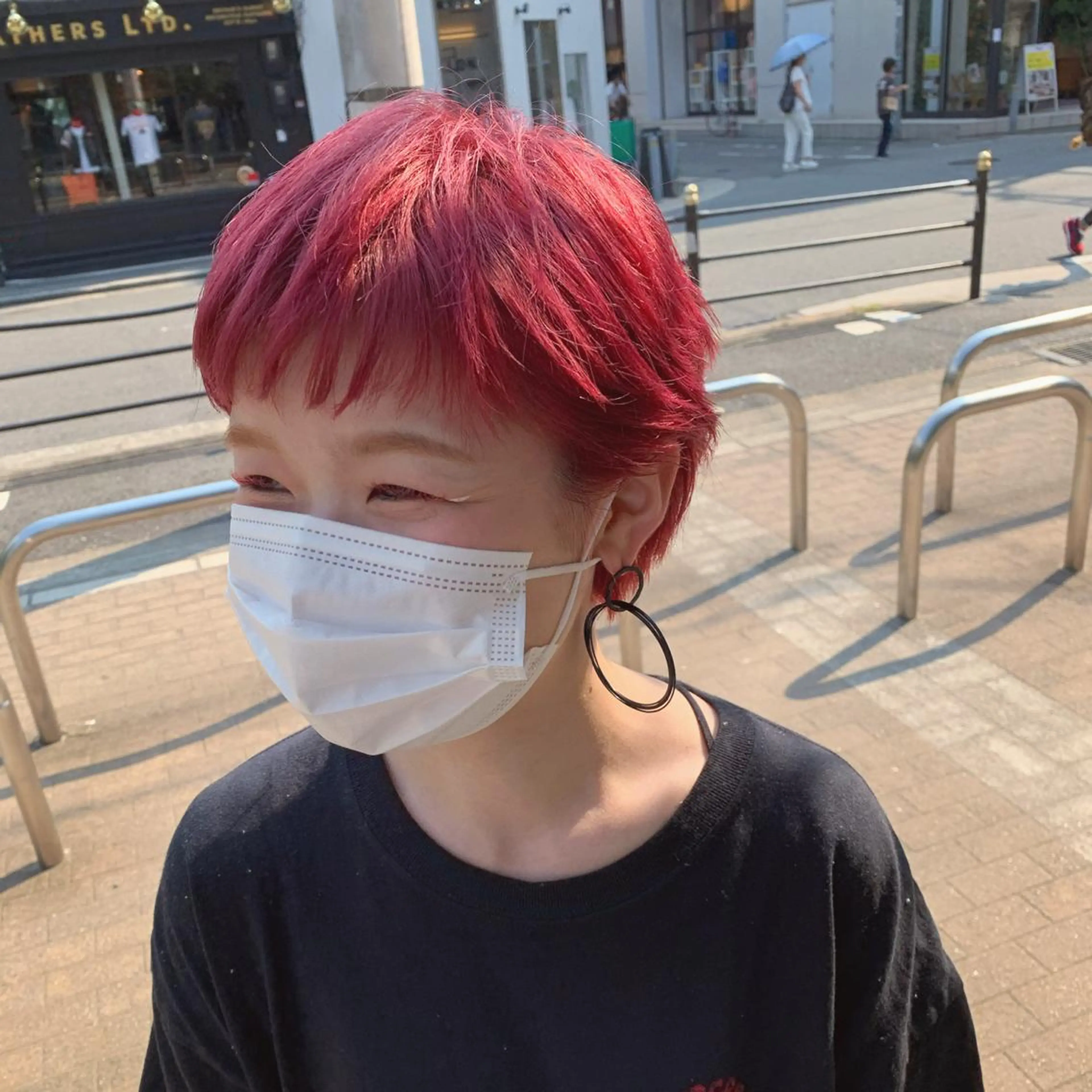 ショート カラー ピンクカラー レッドカラー ハッシュカット カシマハヤトのヘアスタイル