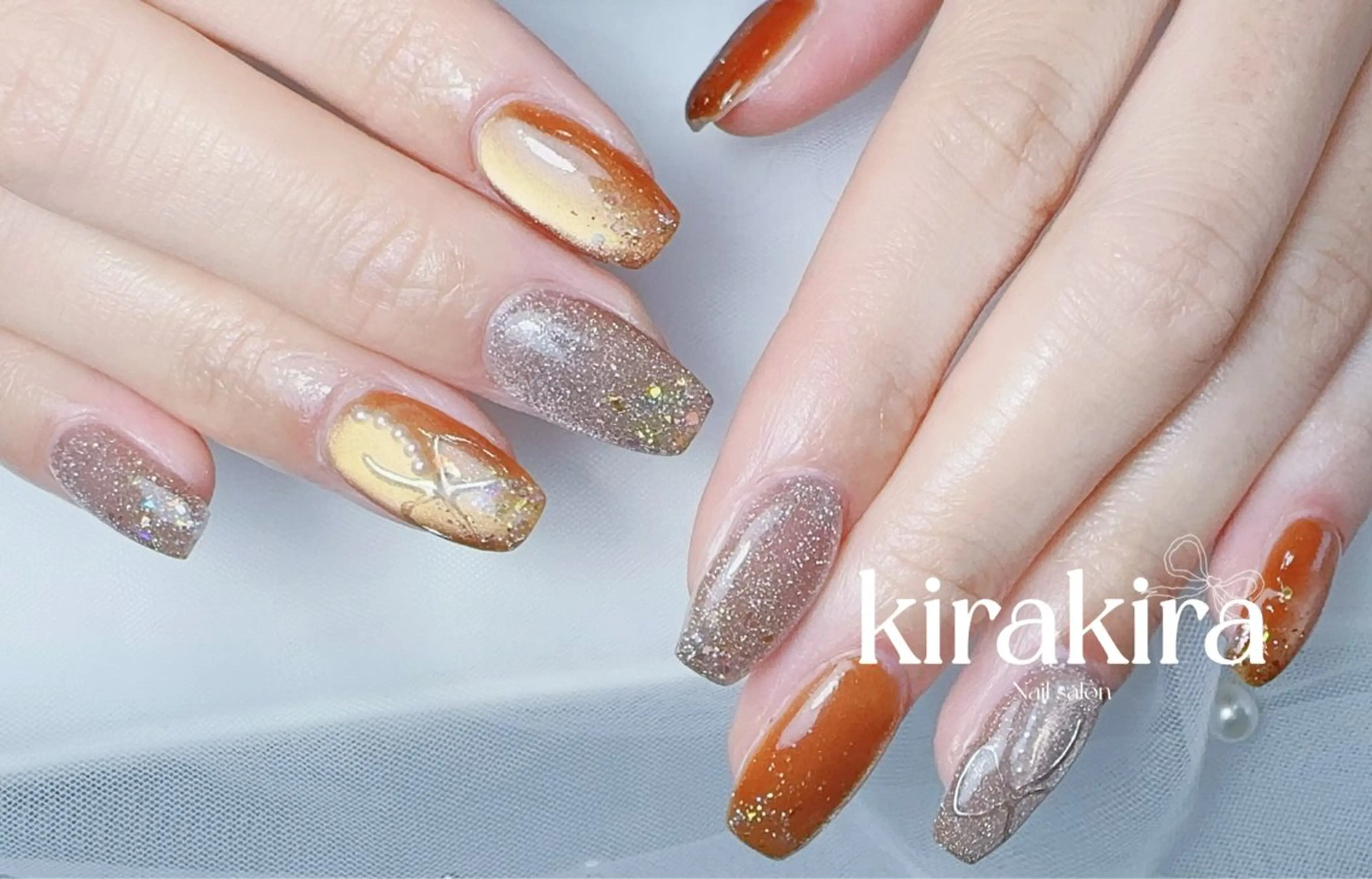 ネイル フラッシュネイル フラッシュマグ フットネイル ゴールド キラキラネイル Kirakira Nail salonのネイルデザイン