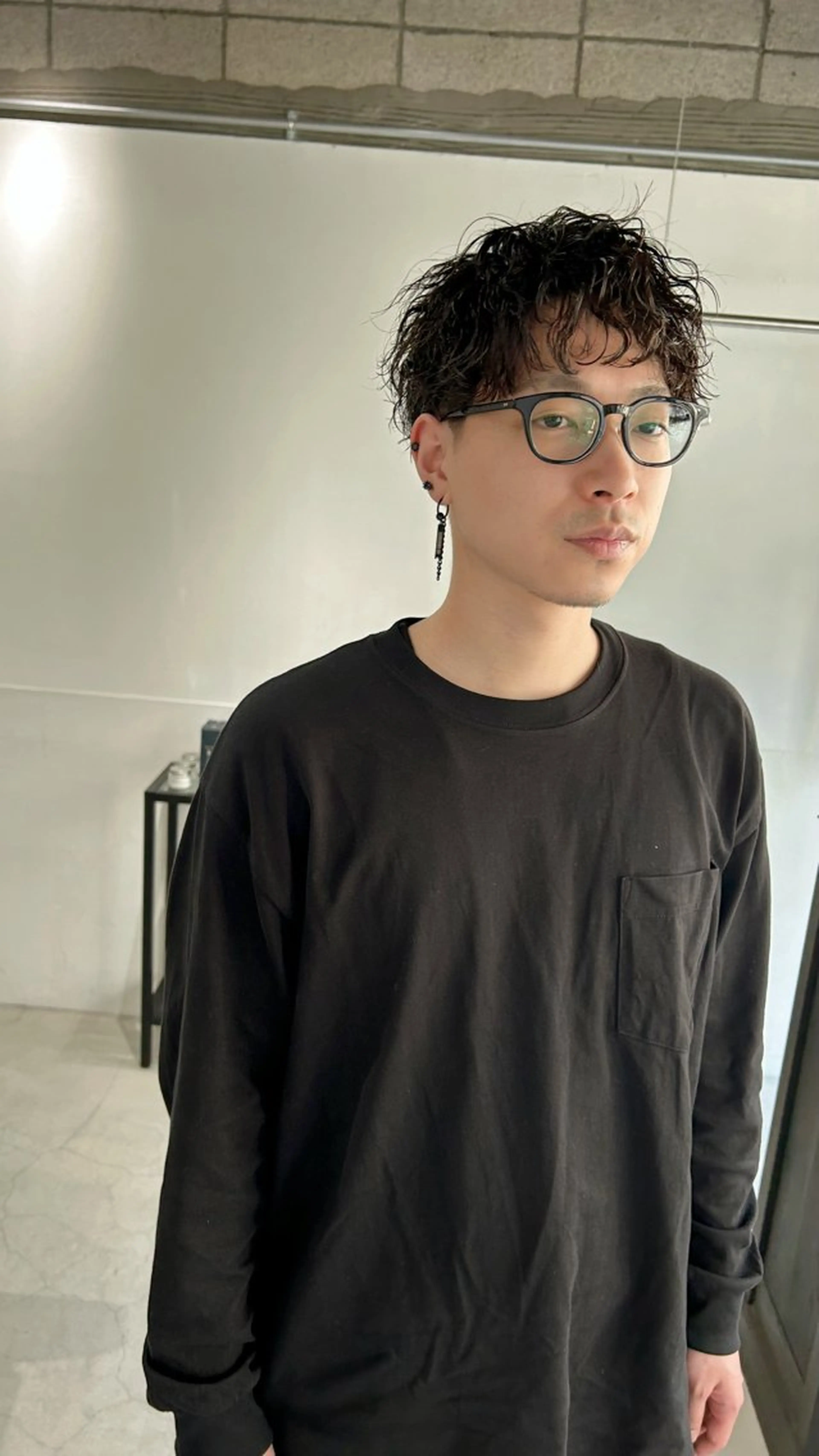 ショート パーマ メンズ カット パーマ fifth 原宿　【フィフス】所属・fifth/メンズ パーマ/川﨑泰就のヘアスタイル