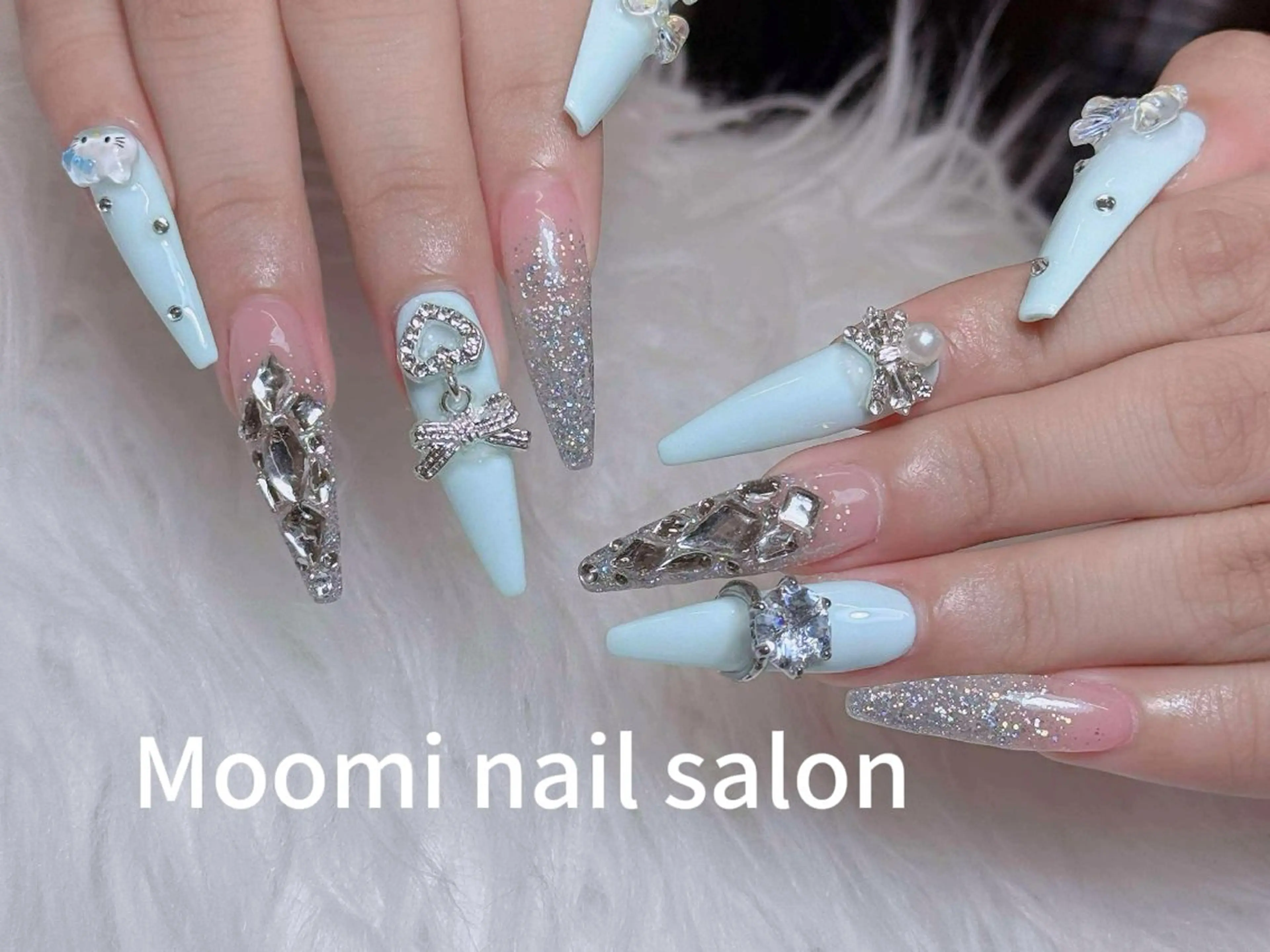 ロング ハンドネイル Moomi あずりのネイルデザイン