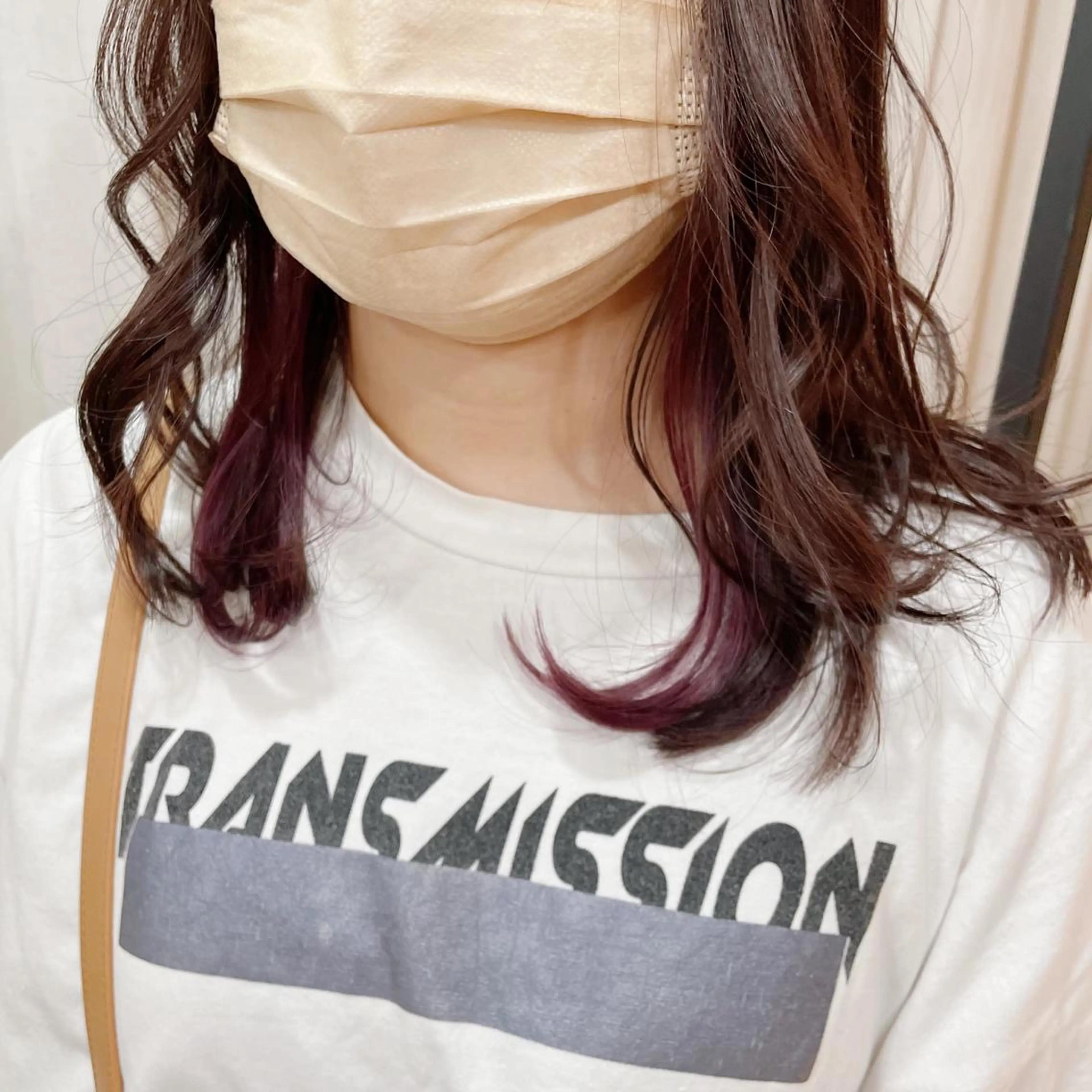 セミロング カラー ヘアアレンジ なつき/艶ピンク/ girly hairのヘアスタイル