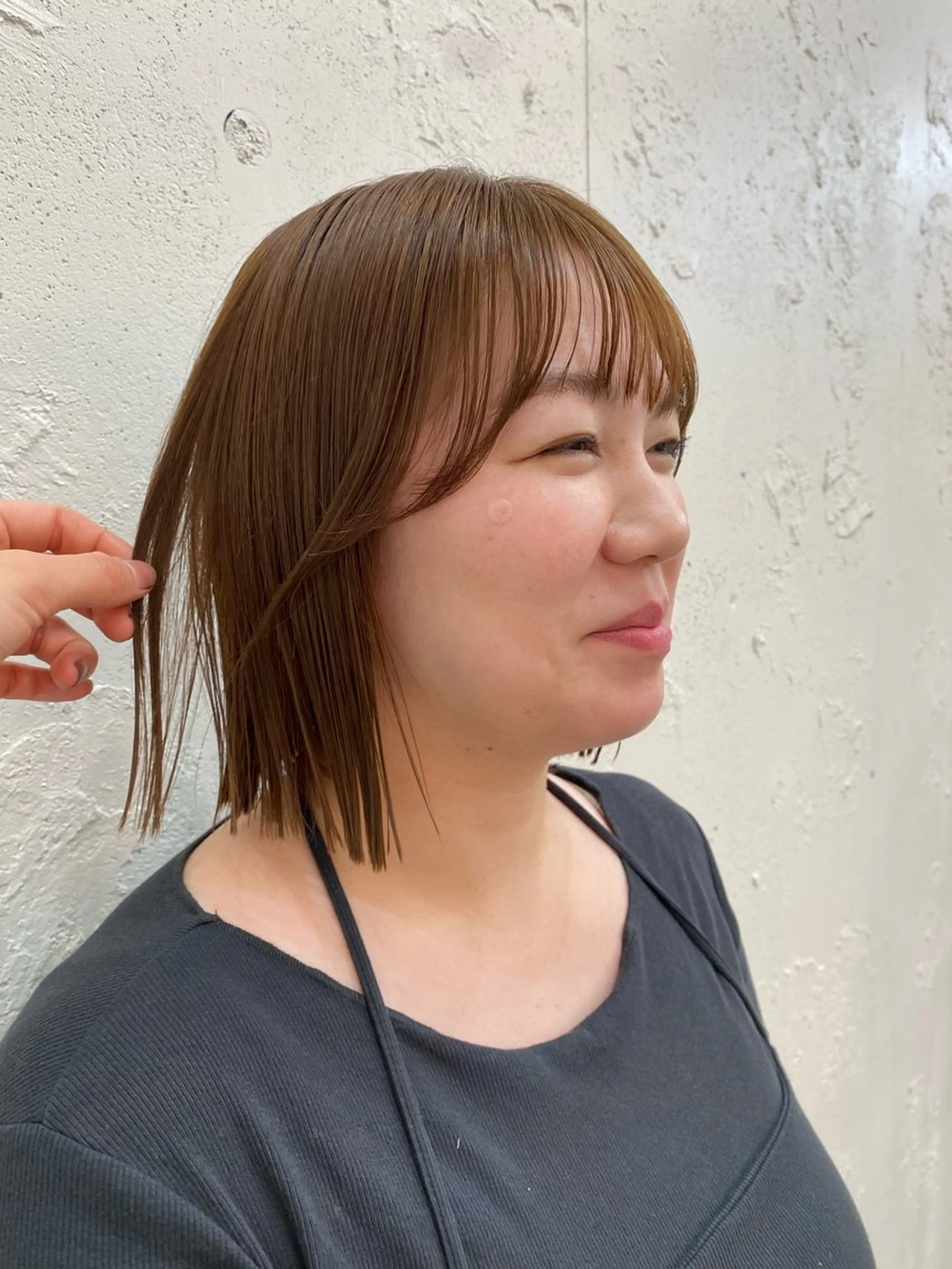 ショート 切りっぱなしボブ ボブ カット ヘアカラー ROMMY所属・似合わせヘア 💇🏻‍♀/マリアのヘアスタイル