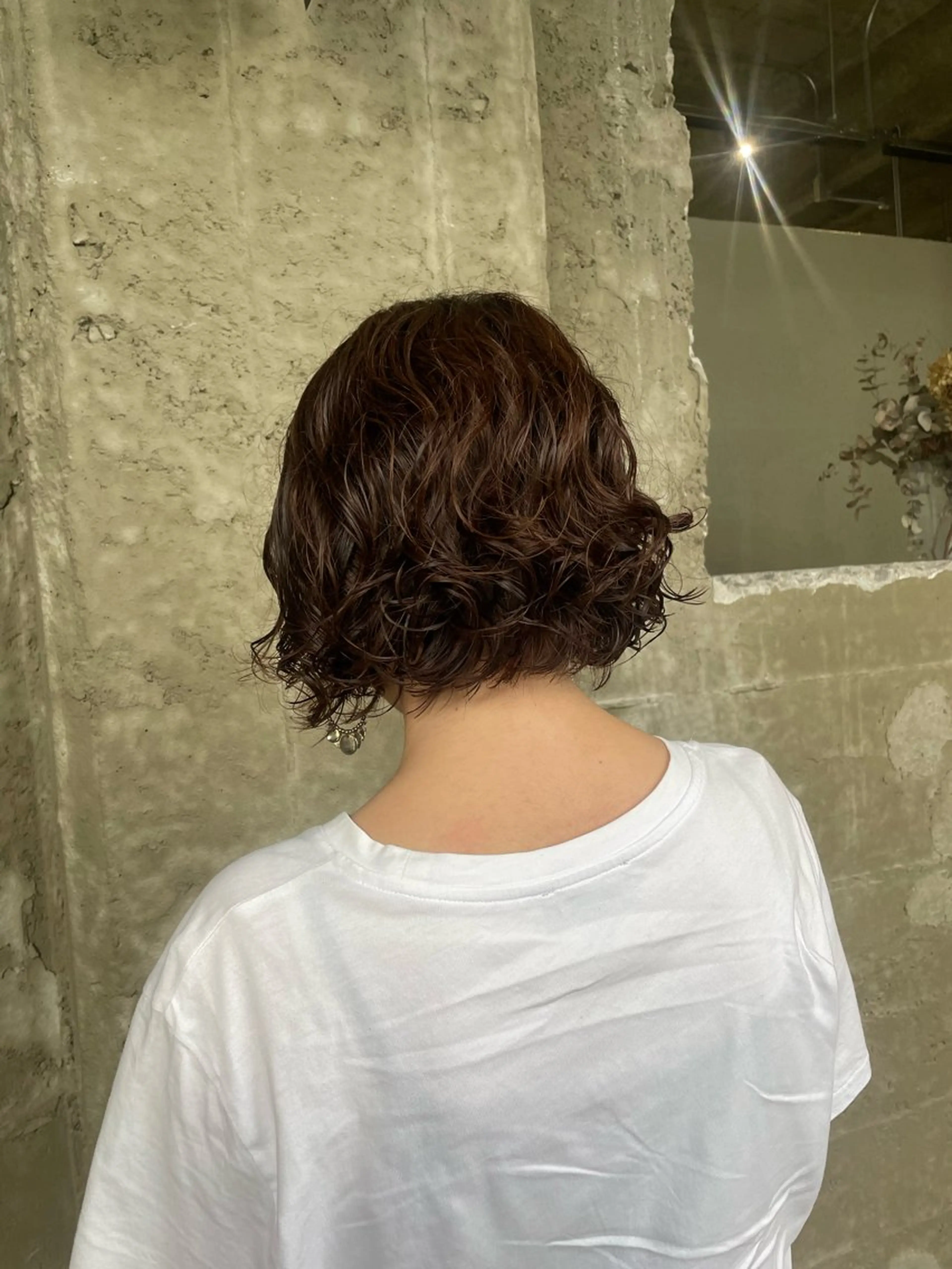 ミディアム パーマ ミディアムパーマ カット パーマ SOU所属・ふるかわ れなのヘアスタイル