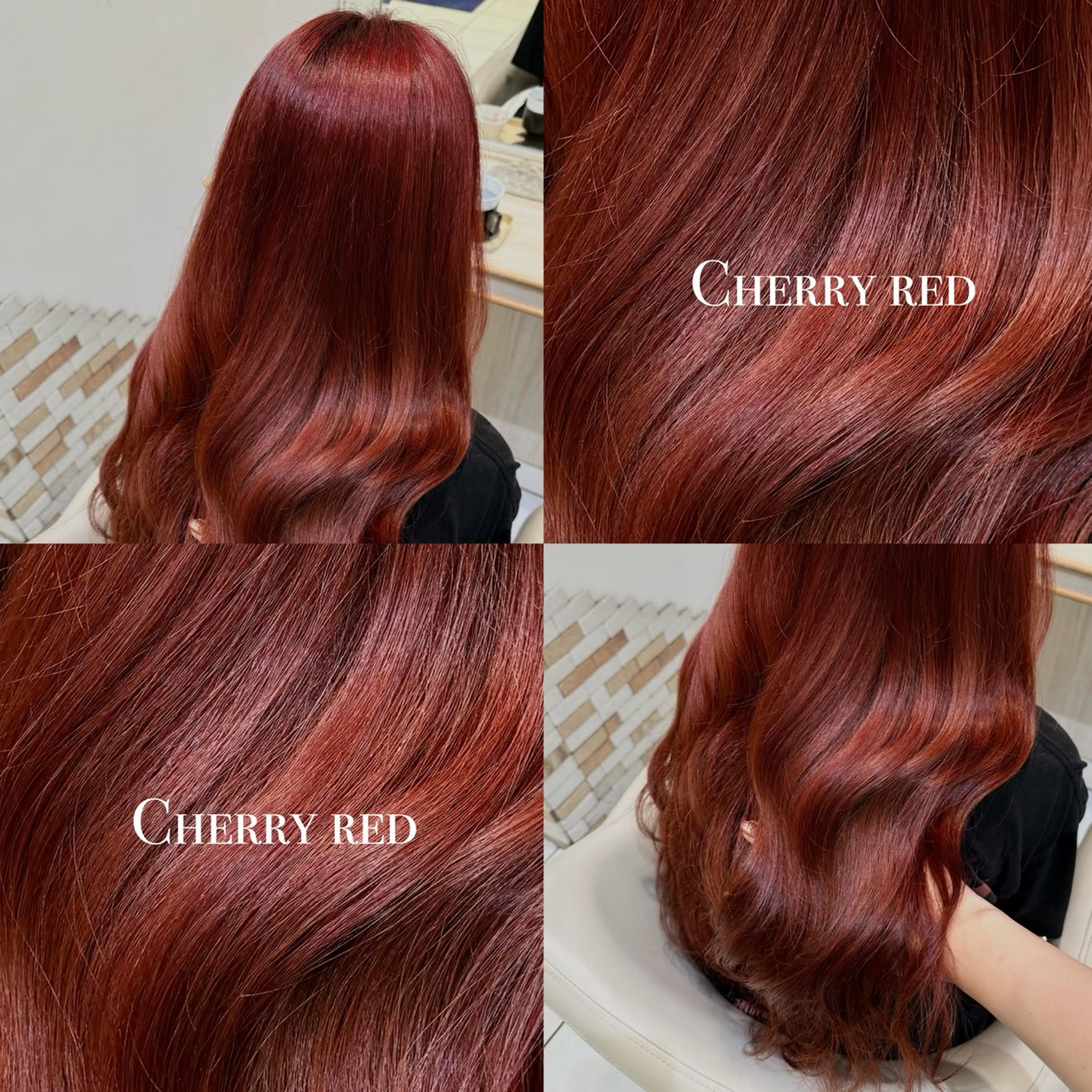 ロング カット ヘアカラー 縮毛矯正🍒韓国風 カラー🎀rikaのヘアスタイル